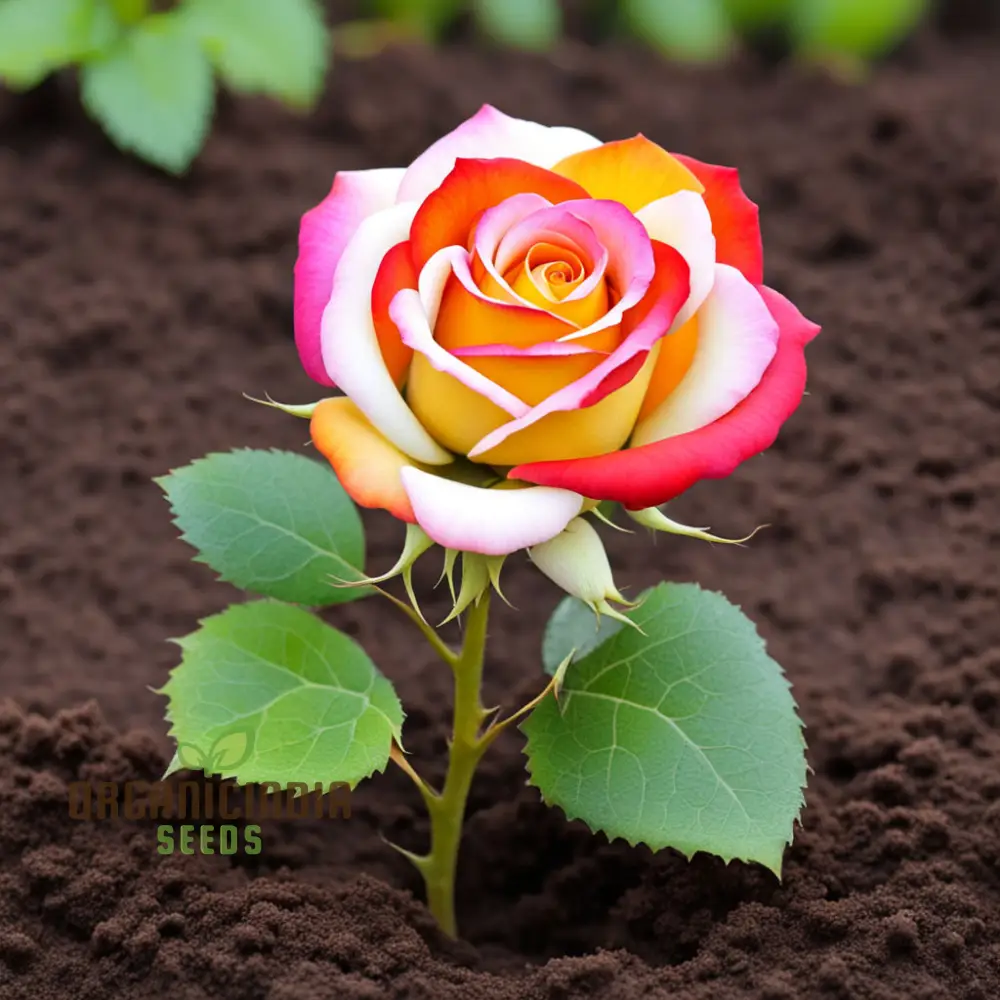 Tricolour Rose Seeds – Vibrant Multicolor Blooms for Garden Planting