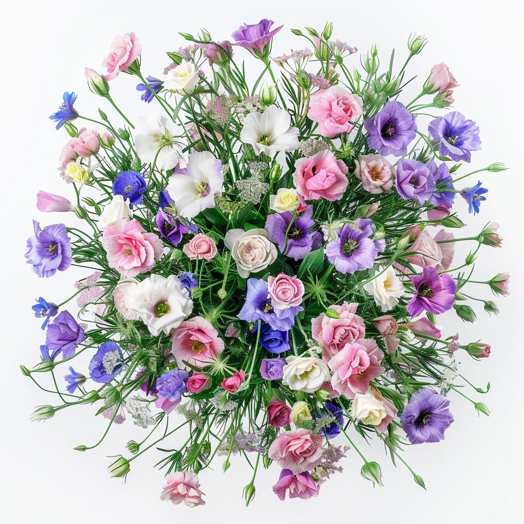 Lisianthus Flower Seeds for Planting, White, Purple Flower Seeds Mix Flower Seeds - Image 6