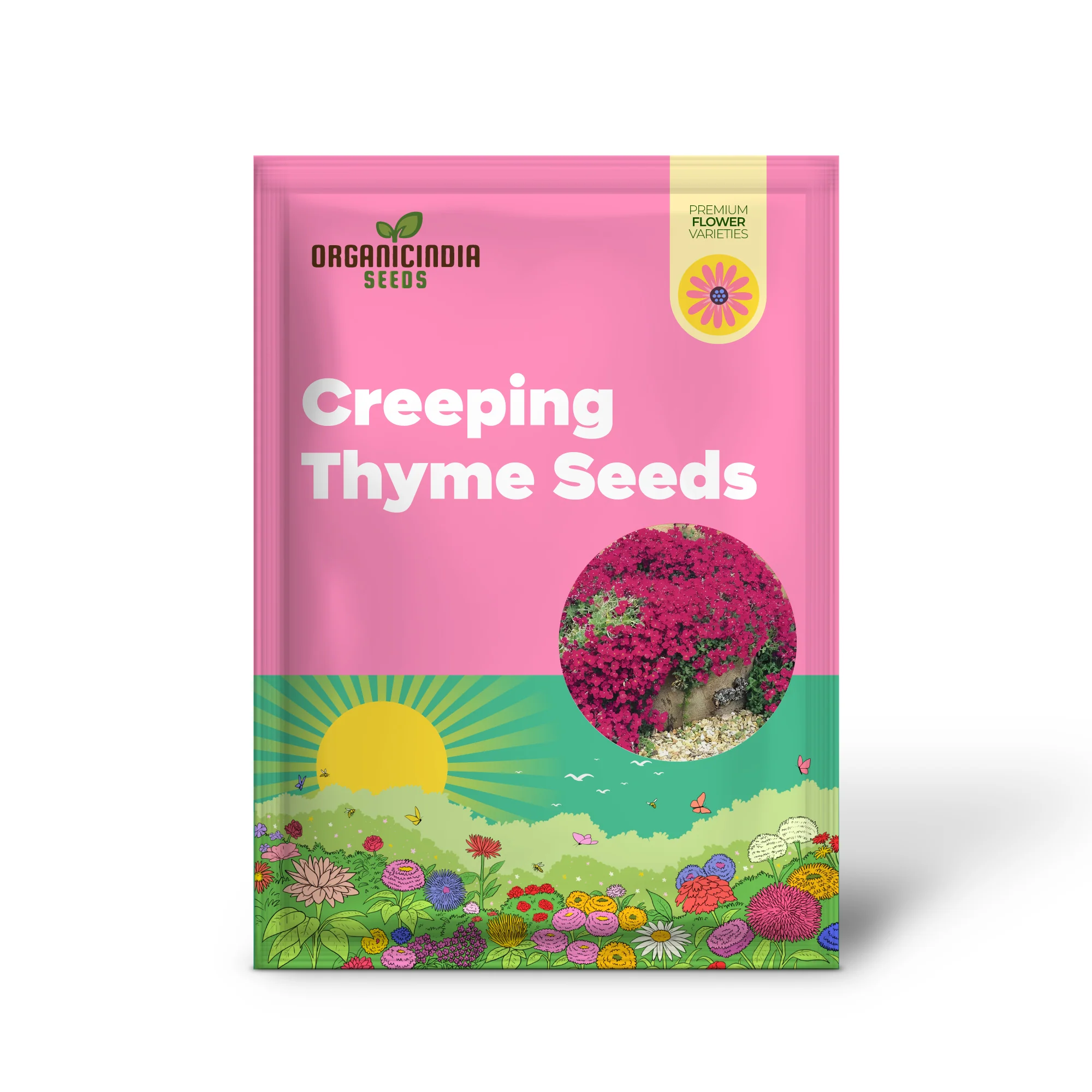 Magic Red Creeping Thyme Seeds for Planting | Heirloom Seeds | Perennial Flower Seeds for Home Garden | Ideal for Gardening Enthusiasts - Image 2
