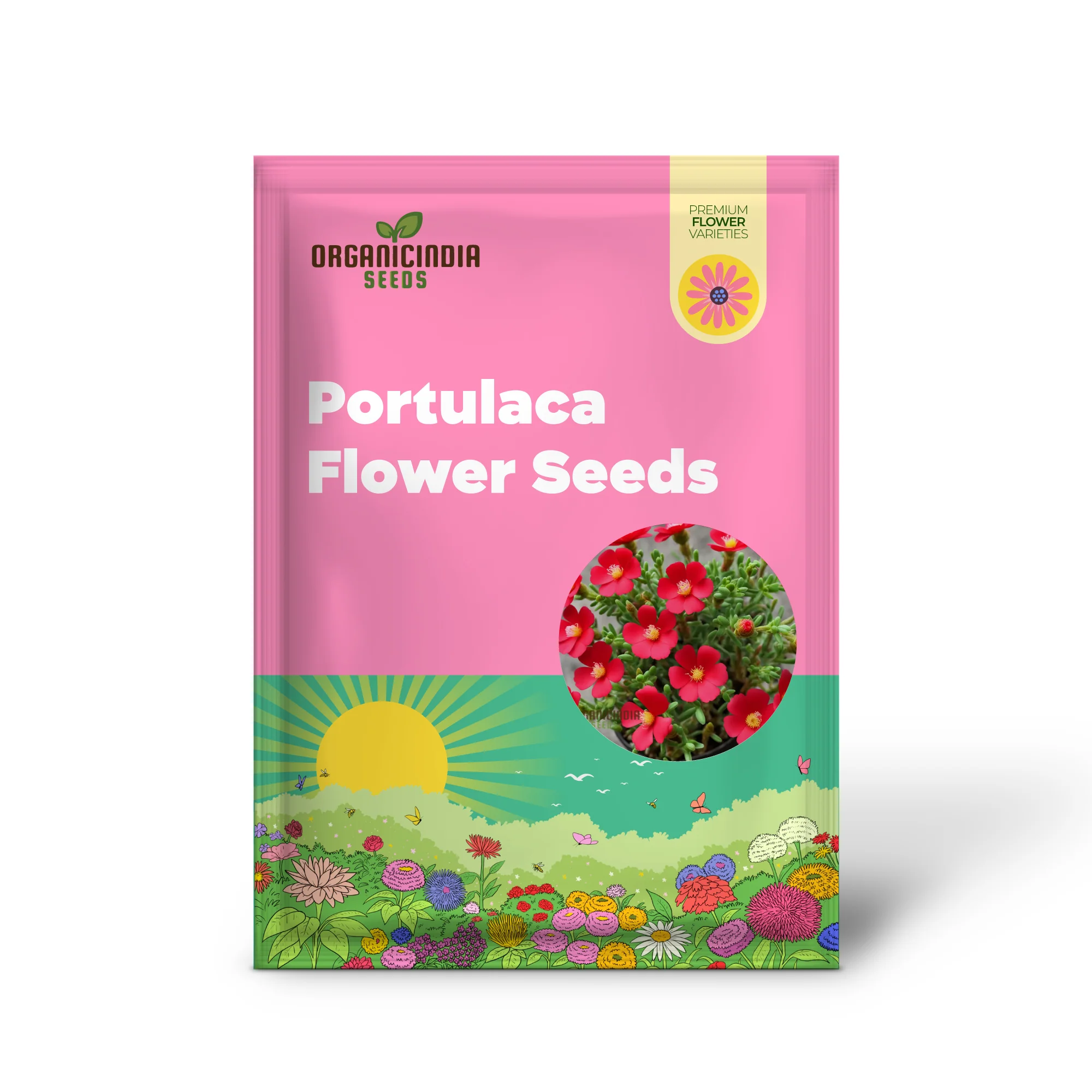 Red Portulaca Flower Seeds – Resilient, Eye-Catching Blooms for Hot Climates, Pots, Garden Beds & Sunny Outdoor Spaces - Image 2