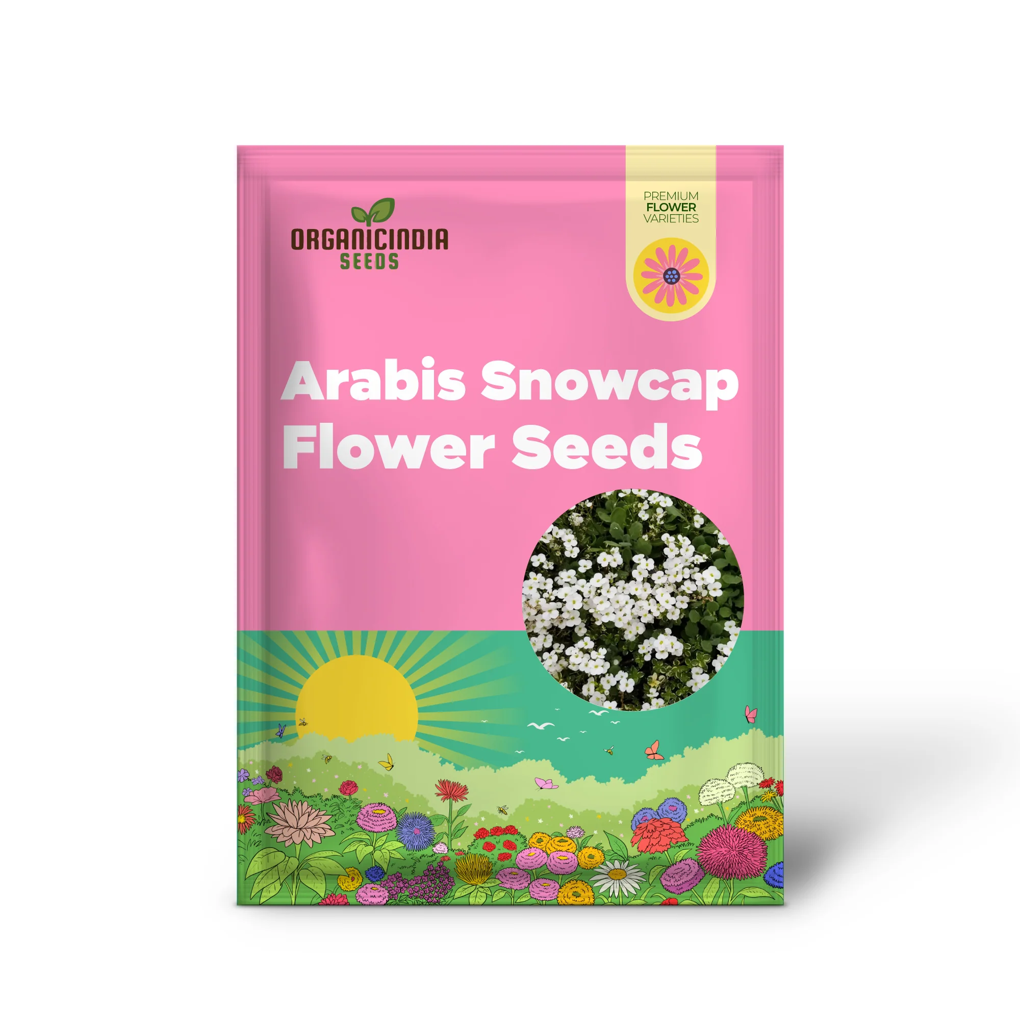 Arabis Snow Cap Flower Seeds, Premium Garden Seeds for Beautiful Blooms, Explore Gardening - Image 2