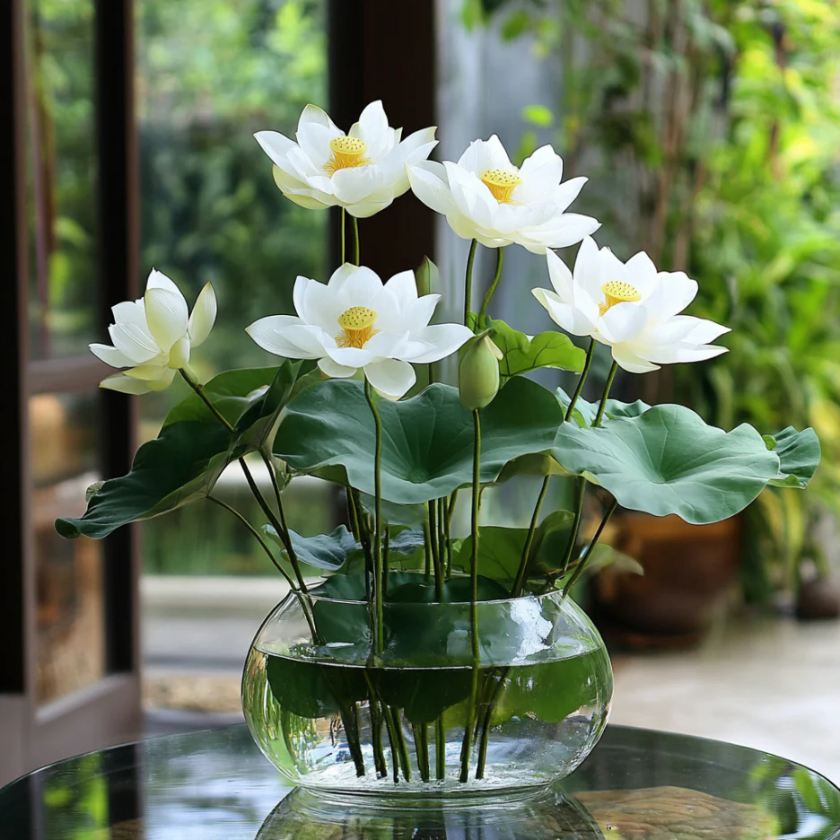 Asiatic White Lotus Seeds for Planting All Seasons, Easy to Grow, Perfect for Gardening