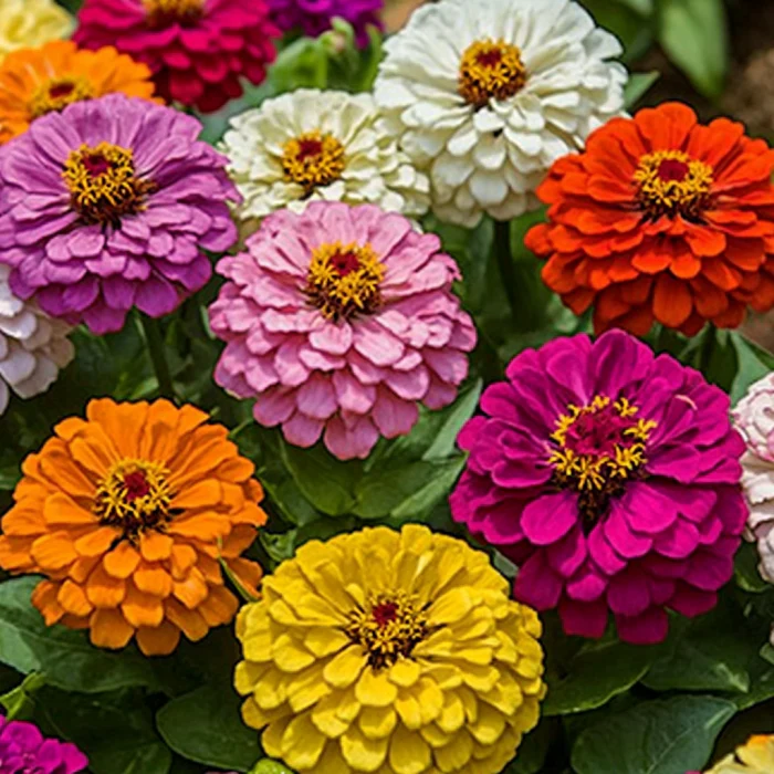 Zinnia Seeds (California Giant Zinnia Seeds) - Large Vibrant Blooms with Broad Petals