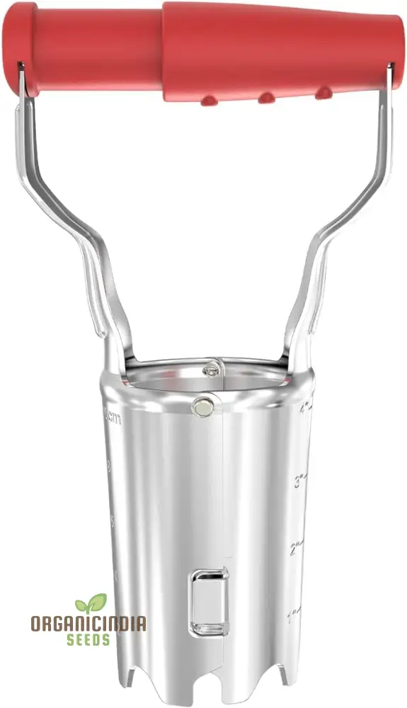 Depth Mark Bulb Planter - Perfect for Transplanting Bulbs, Digging, and Automatic Soil Release Seed Planting Tool for Tulips, Daffodils, Dahlias, and More