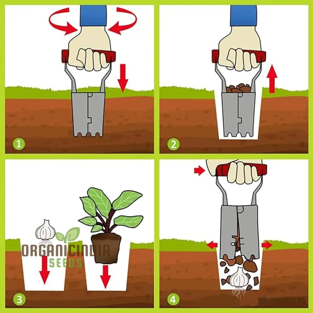 Depth Mark Bulb Planter - Perfect for Transplanting Bulbs, Digging, and Automatic Soil Release Seed Planting Tool for Tulips, Daffodils, Dahlias, and More - Image 7