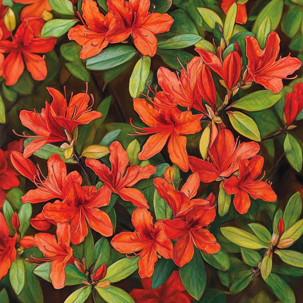 Cold Hardy Red Azalea Seeds – Fiery Red Blooms with Colorful Fall Foliage - Image 2