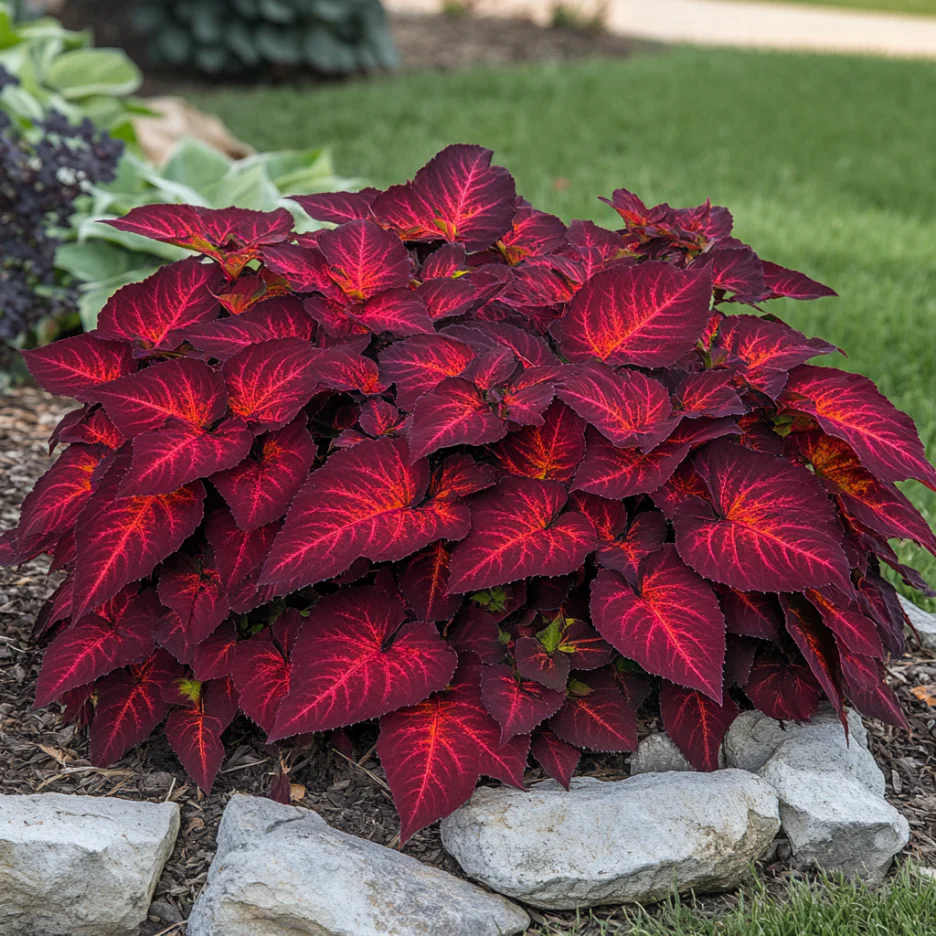 Coleus Seeds (Heirloom Red Coleus Seeds) - Red, Deep Crimson & Rich Foliage