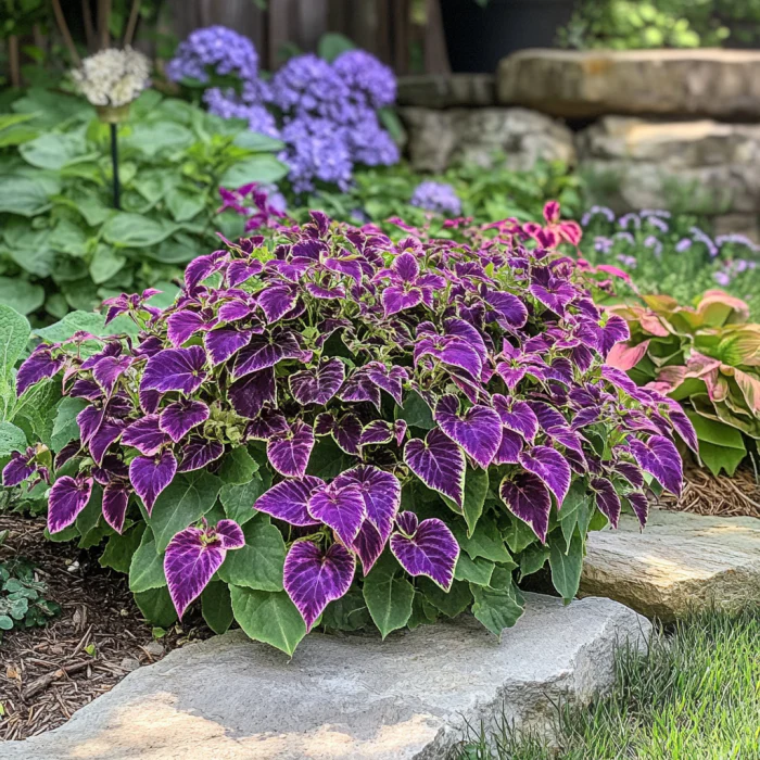 Coleus Trailing Purple Seeds | Stunning Purple Leaves with Green Edges for Cascading Beauty - Image 2