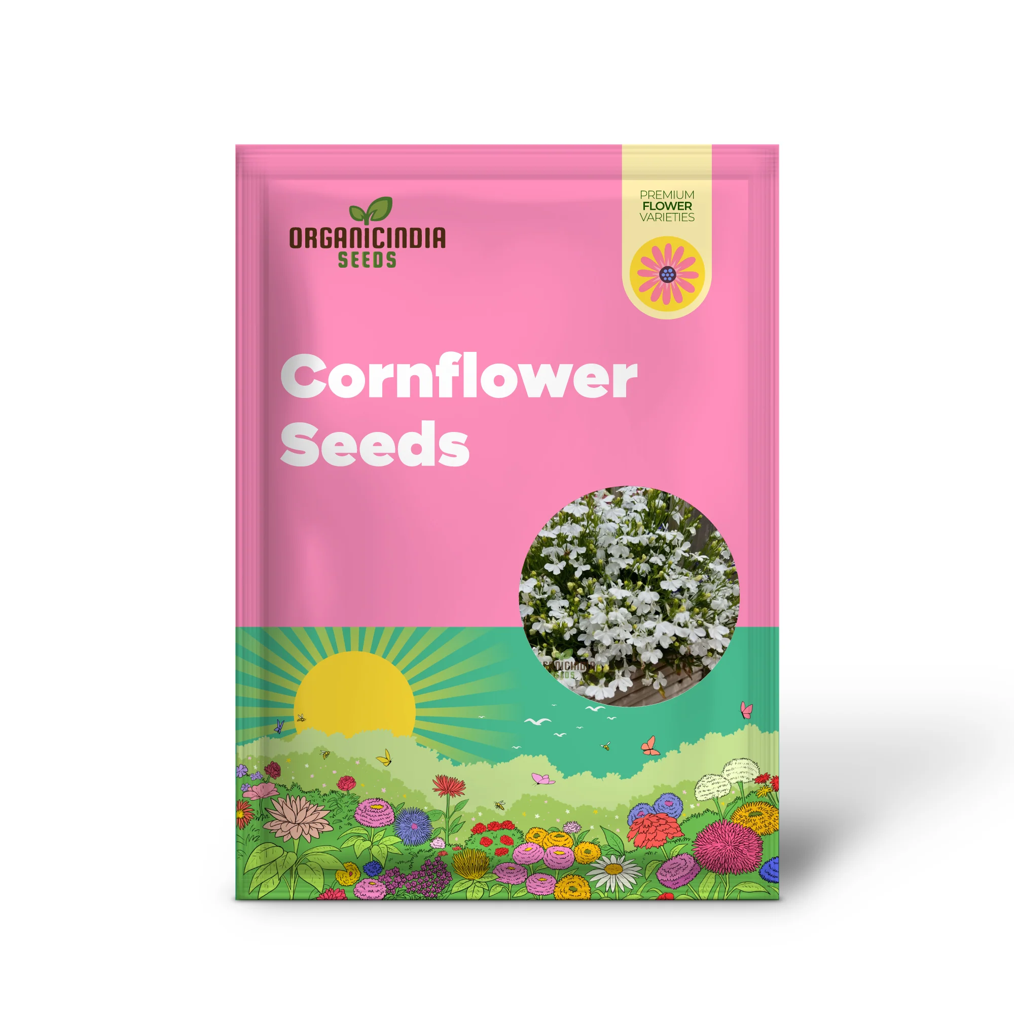 Cornflower 'Lobelia White Lady' Seeds for Exceptional Gardening â€“ Cultivated with Care for a Stunning Garden Display - Image 2