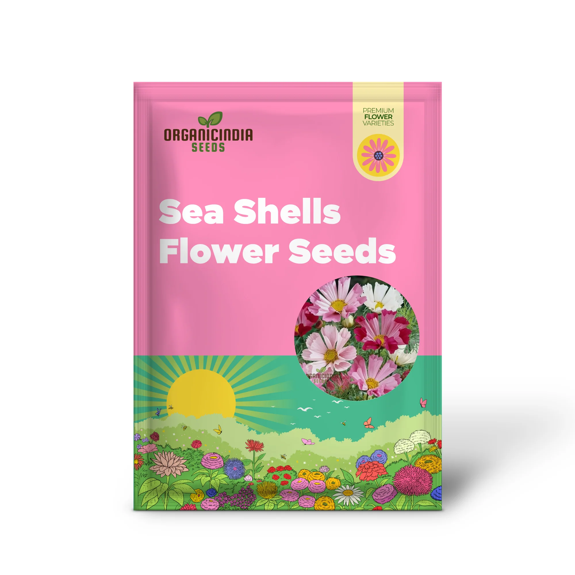 Cosmos Sea Shells Mixed Flower Seeds - Premium Gardening Seeds for Vibrant and Unique Blossoms | Perfect for Home Gardens and Landscapes - Image 2