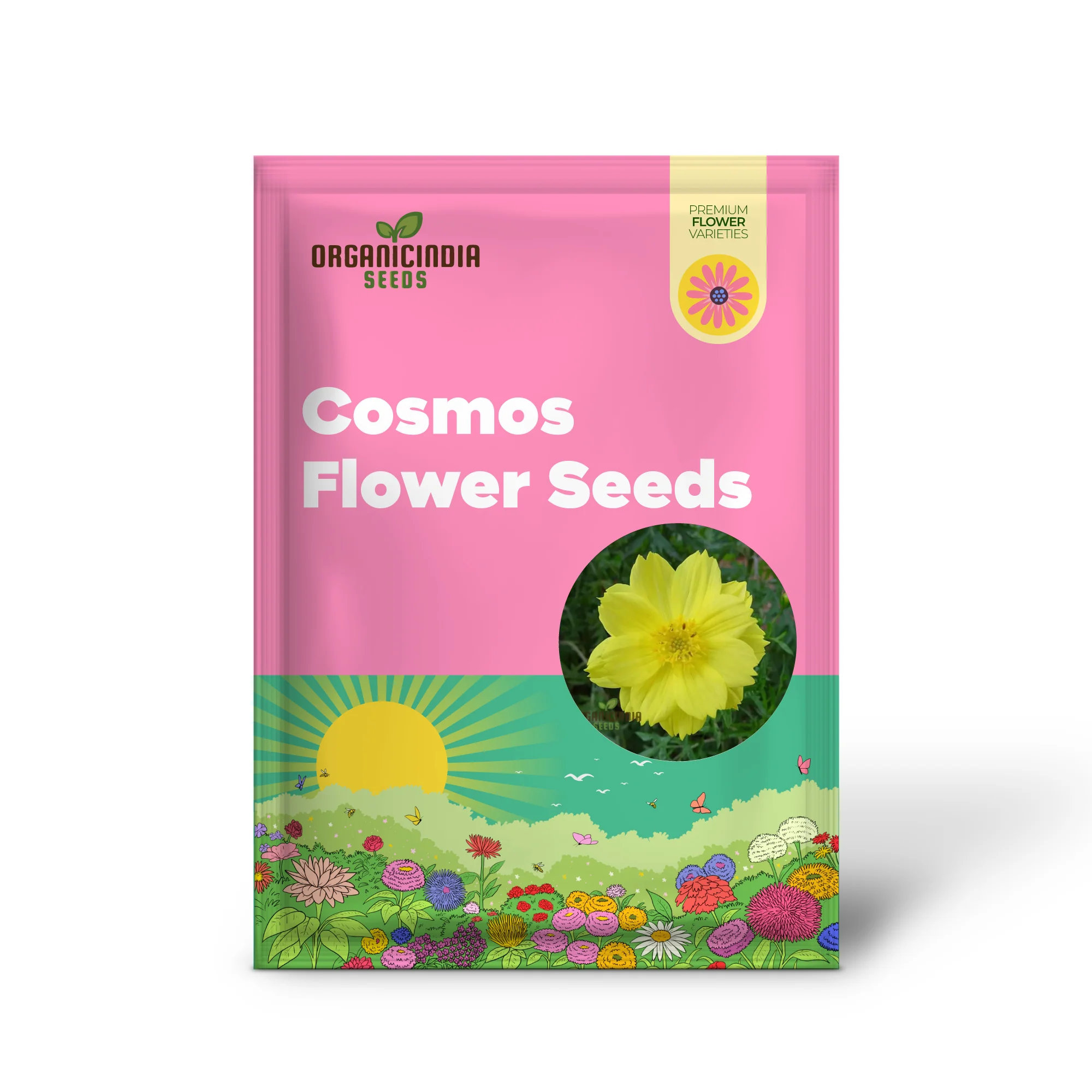 Cosmos Yellow Flower Seeds for Vibrant Flower Planting and Gardening Excellence - Image 2