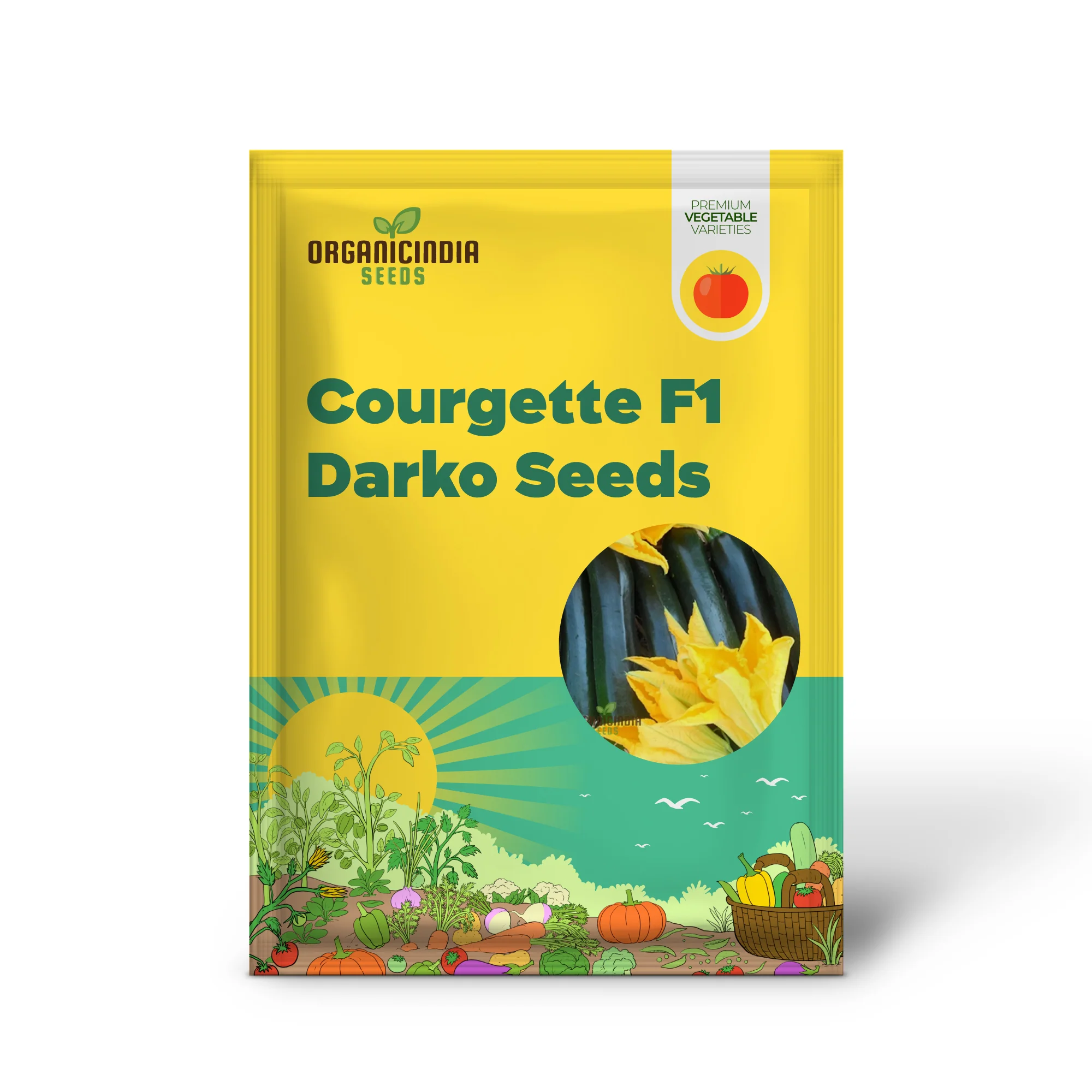 Courgette F1 Darko Vegetable Seeds for Planting, Grow High-Yield, Delicious Courgettes in Your Garden, Ideal for Home Gardens - Image 2