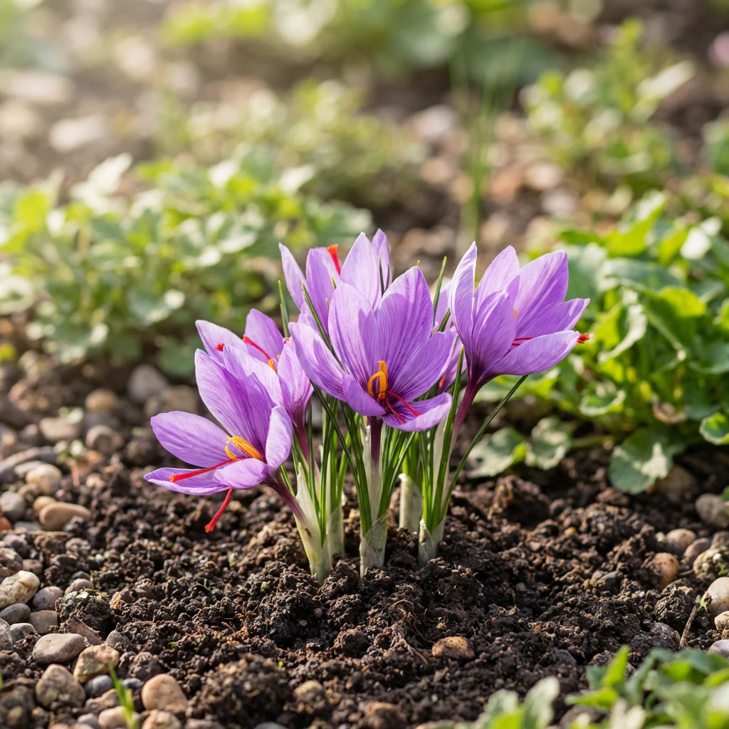 Crocus sativus Saffron Crocus Flower Seeds – Ornamental Purple Blooms for Garden Growing - Image 3