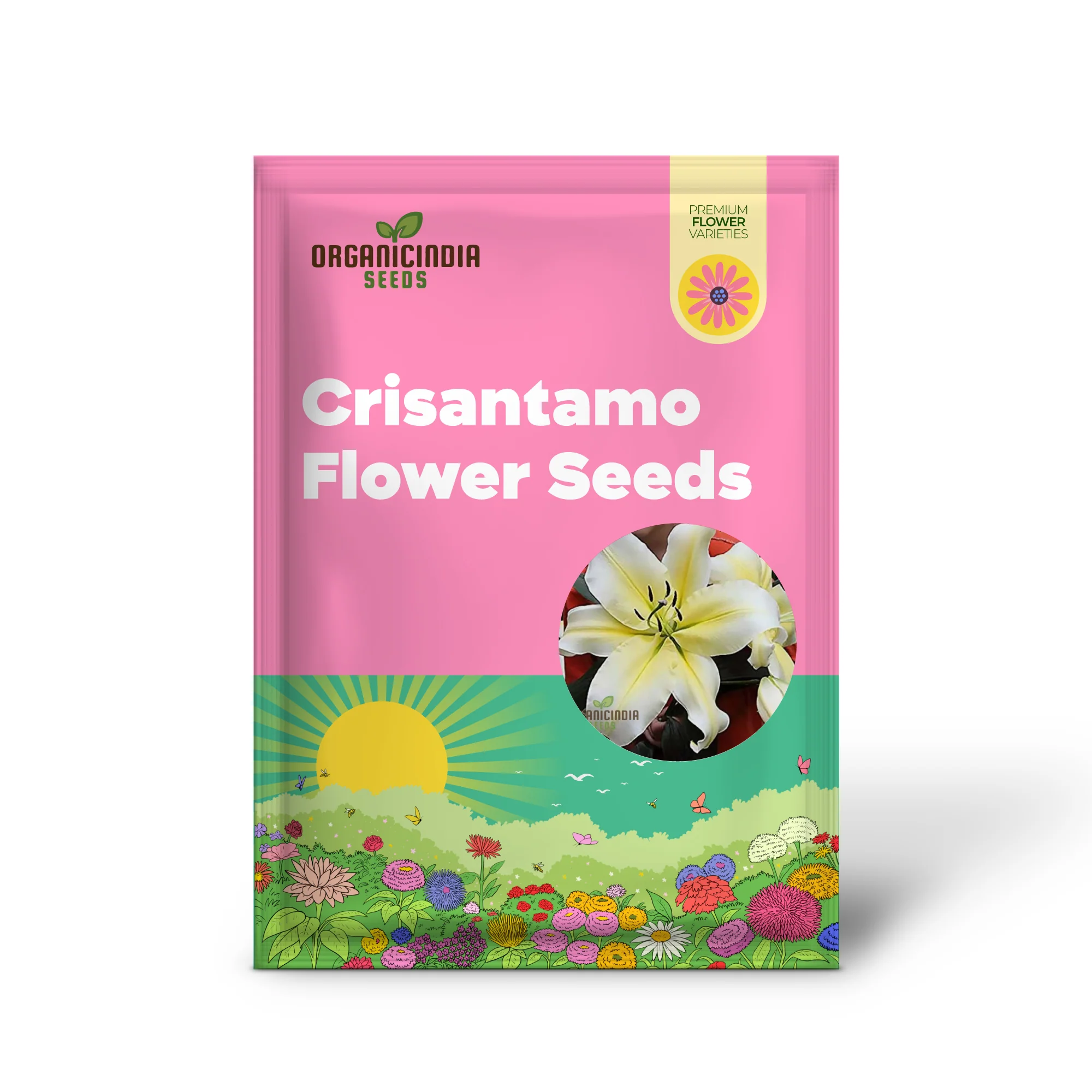 Earth-Cent Crisantamo Flower Seeds for Planting - 100 pcs - Image 2