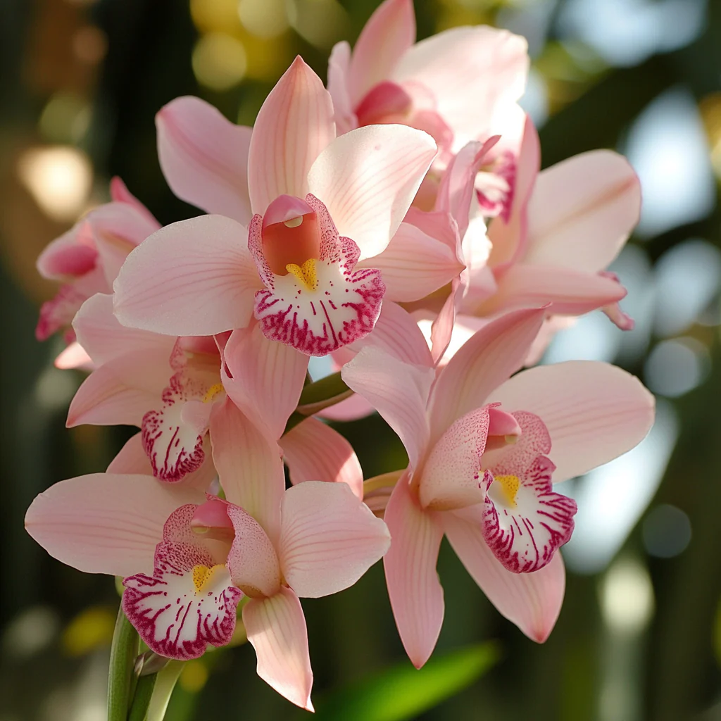 Elegant Light Pink Blooms with a Deeper Pink Throat