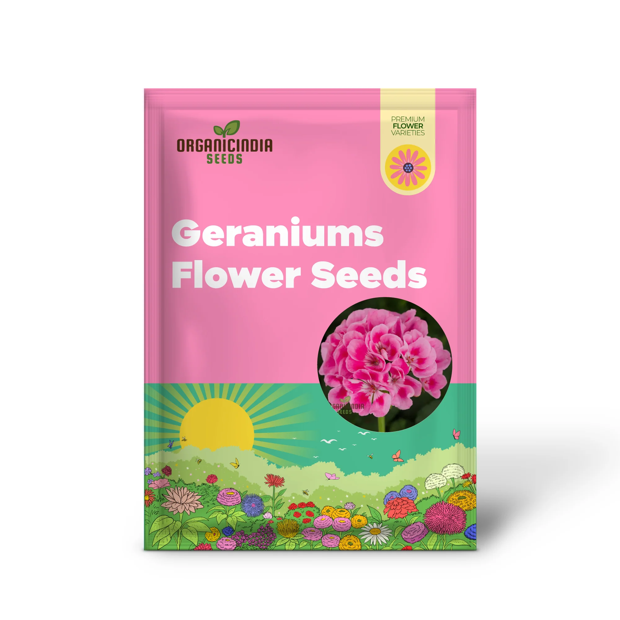 Geranium Pink Flower Seeds for Planting – Soft Pink Blooms for Garden Beds, Borders, Pots, Balcony Containers & Outdoor Landscaping - Image 2
