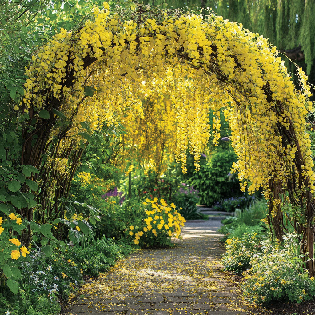 Cascading Yellow Bloom Seeds – Graceful Arching Flowering Shrub for Landscapes