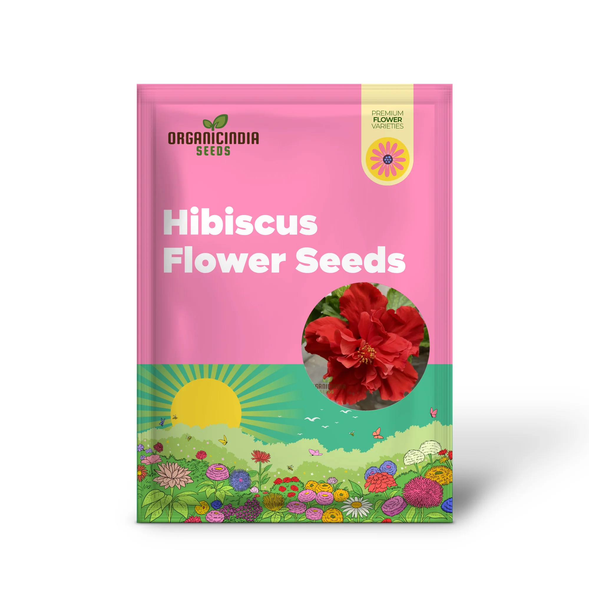 Hibiscus Seeds (Double Red Hibiscus Seeds) - Premium Vibrant Blooms for Gardens - Image 2