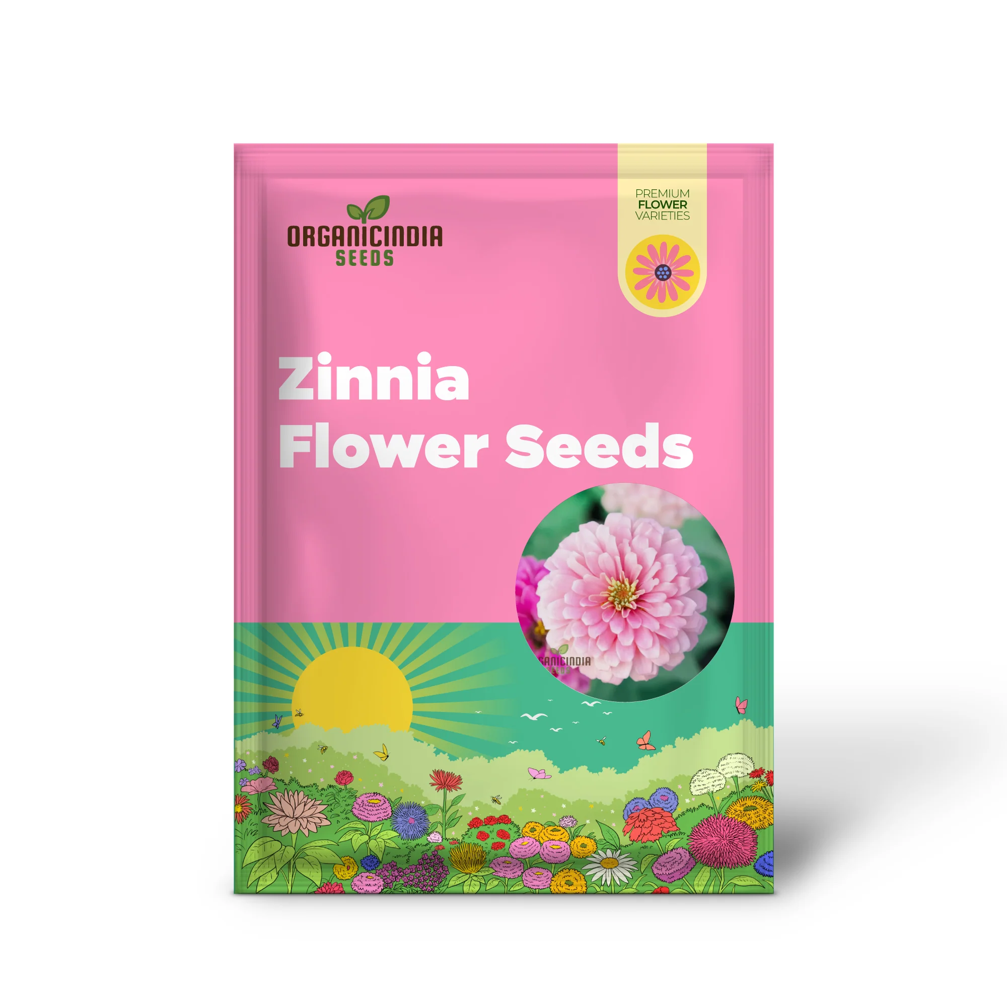 Zinnia Seeds (Light Pink Zinnia Seeds) - Elegant Blooms for Graceful Garden Displays - Image 2
