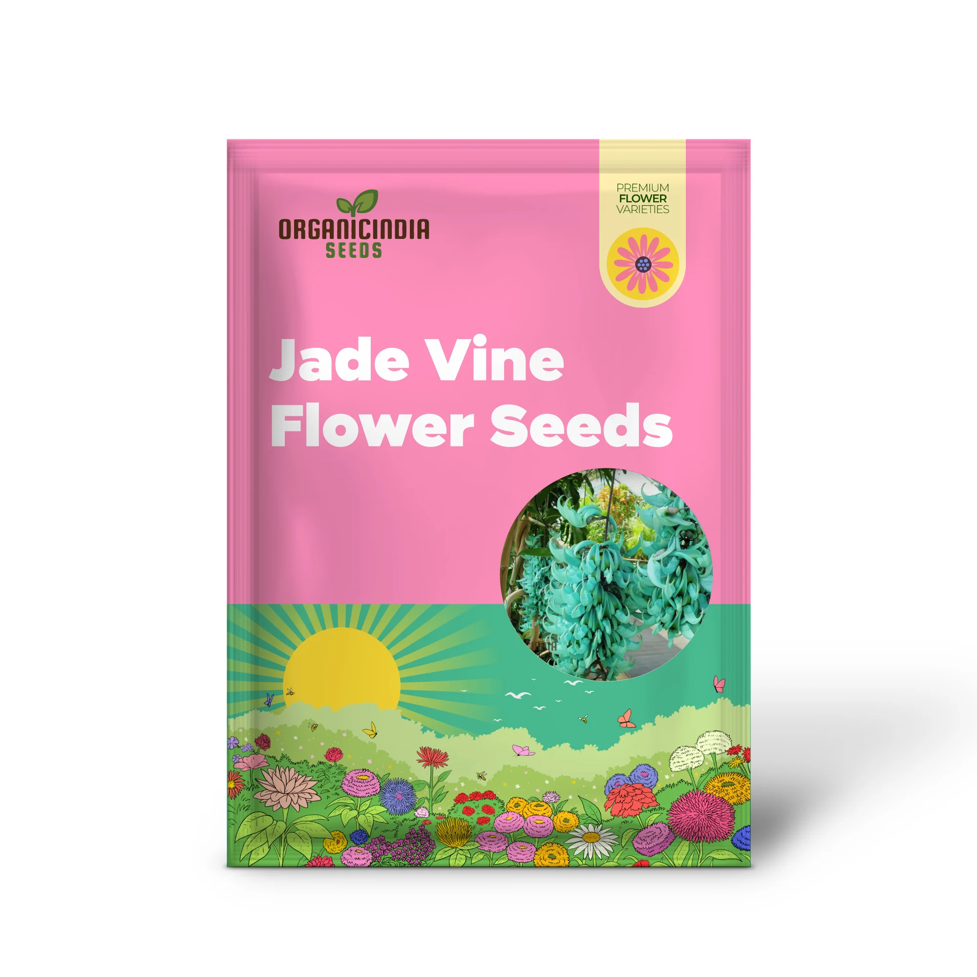 Jade Vine Flower Seeds  Aqua Colored Blooms, Planting Guide Included, Rare Seeds for Garden Enthusiasts - Image 2