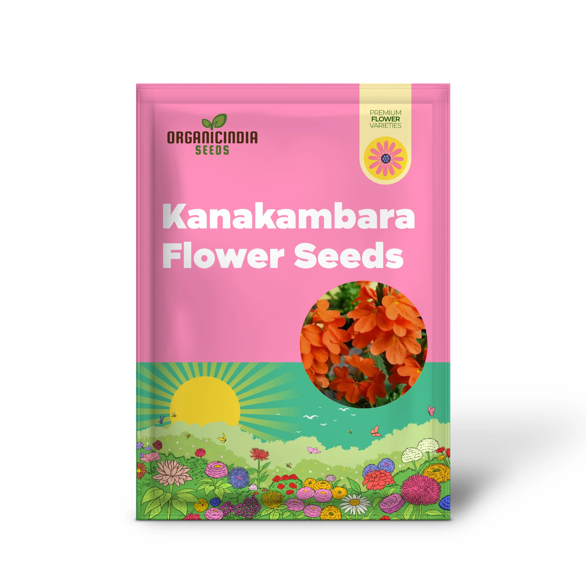 Kanakambara Flower Seed-Hybrid for Planting, Rare Seeds for Exquisite Blooms - Image 2