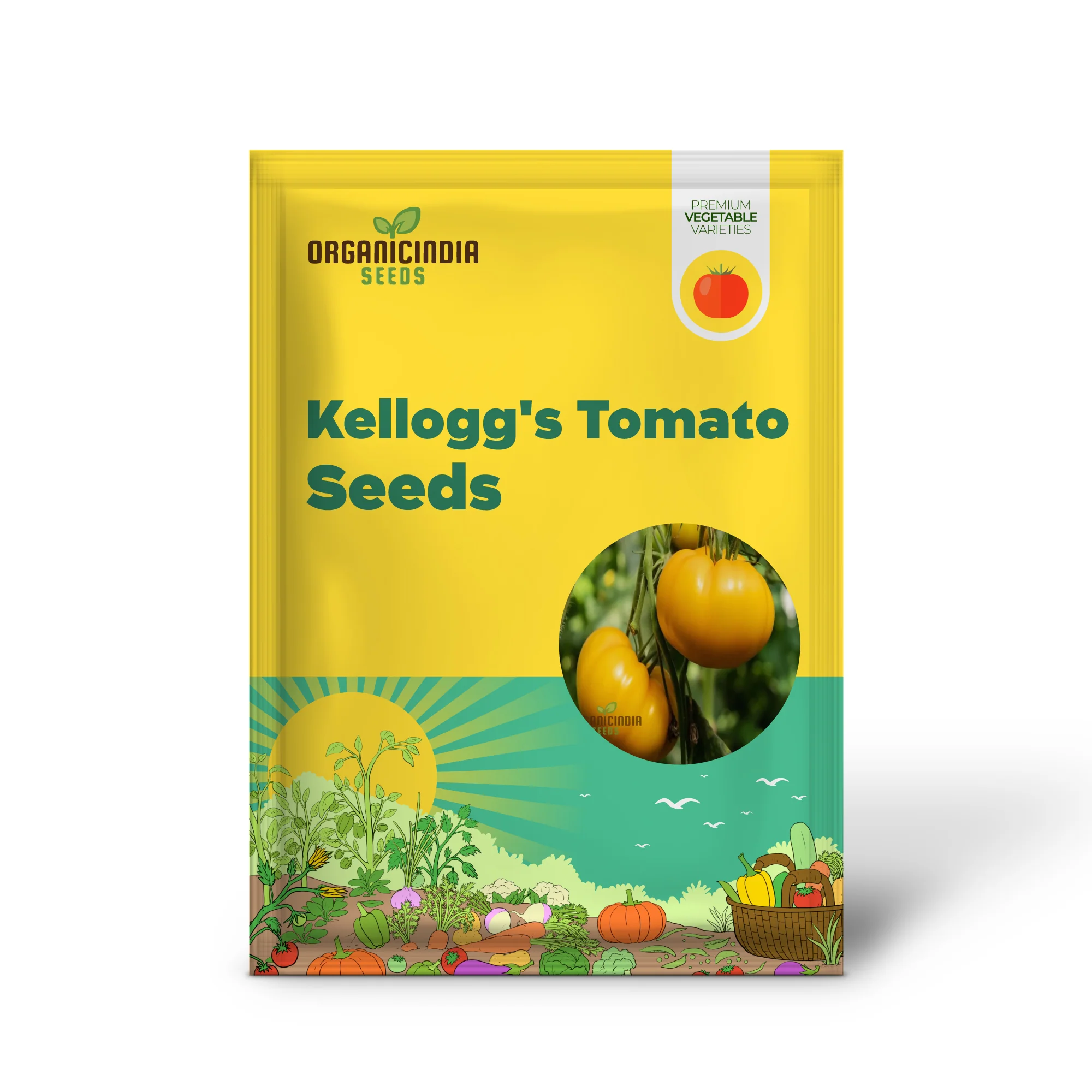 Yellow Kellogg's Tomato Vegetable Seeds - Grow Deliciously Sweet and Juicy Tomatoes - Image 2