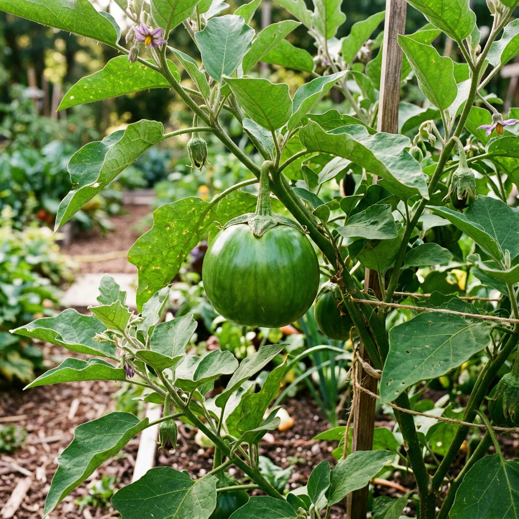 Large Round Eggplant Seeds (Cà Đĩa / Cà Bát) – Green Giant Heirloom Brinjal Variety for Home Gardening - Image 4