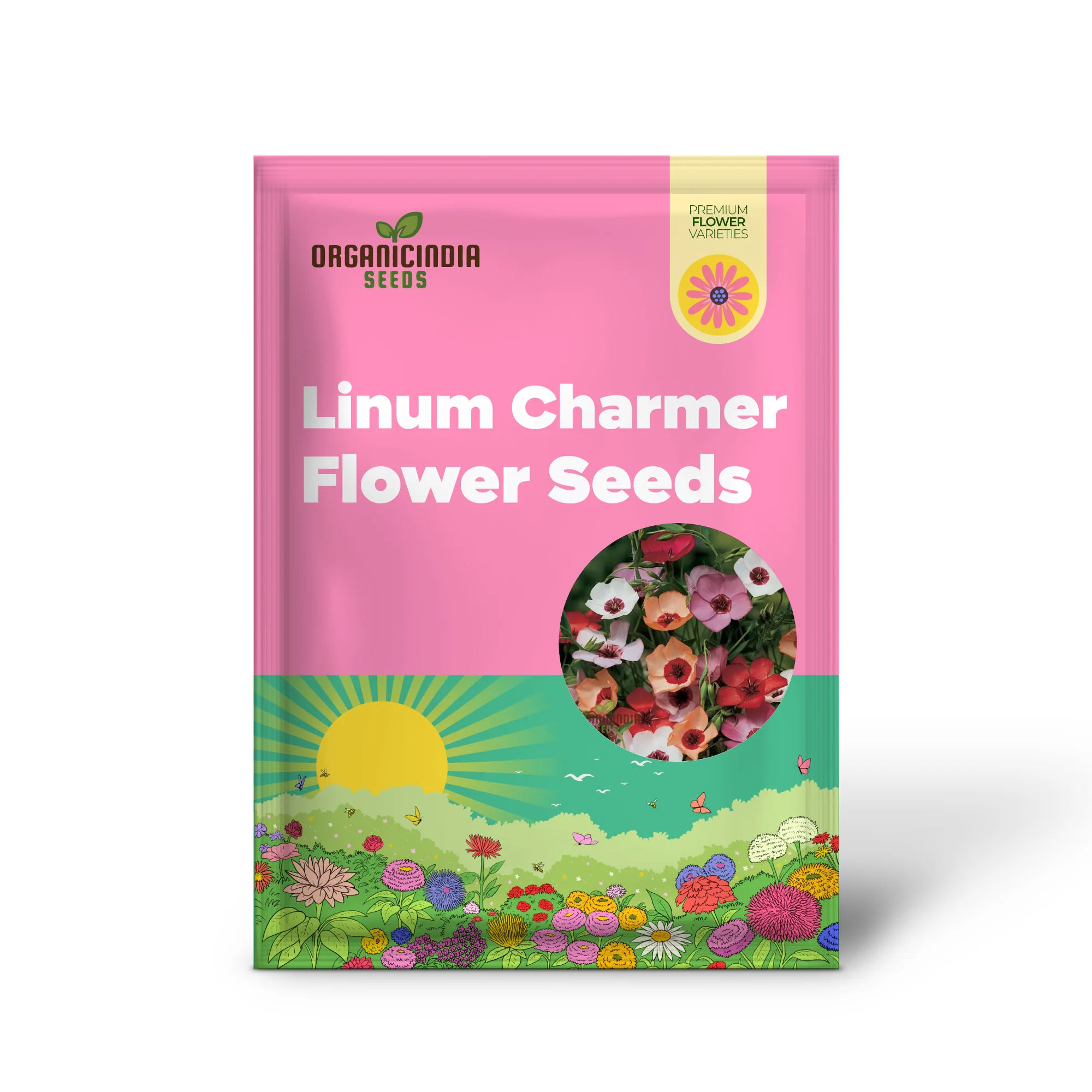 Linum Charmer Extra Mixture Flower Seeds For Planting, Vibrant and Varied Linum Flowers for a Stunning Garden Display - Image 2