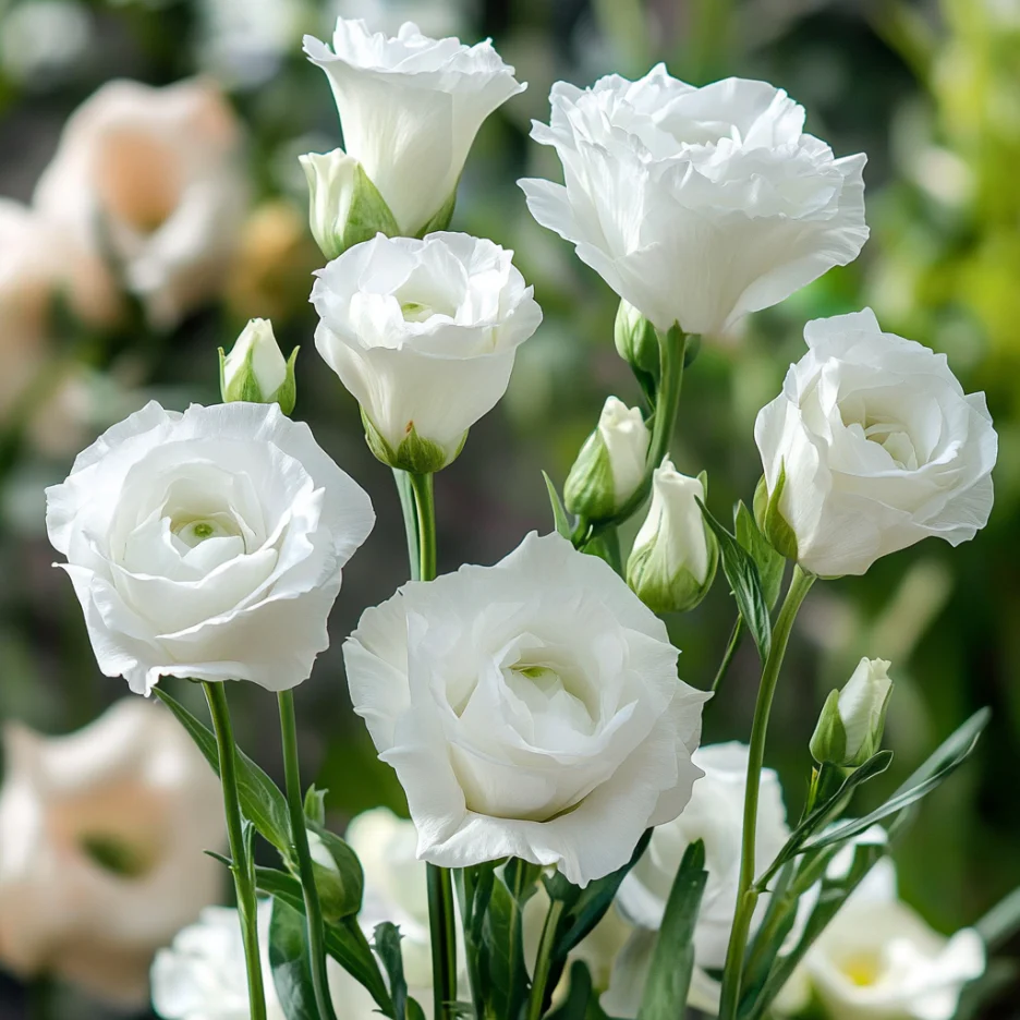 Lisianthus Rosita 2 White Seeds, Elegant Pure White Blooms for Gardens & Bouquets - Image 2