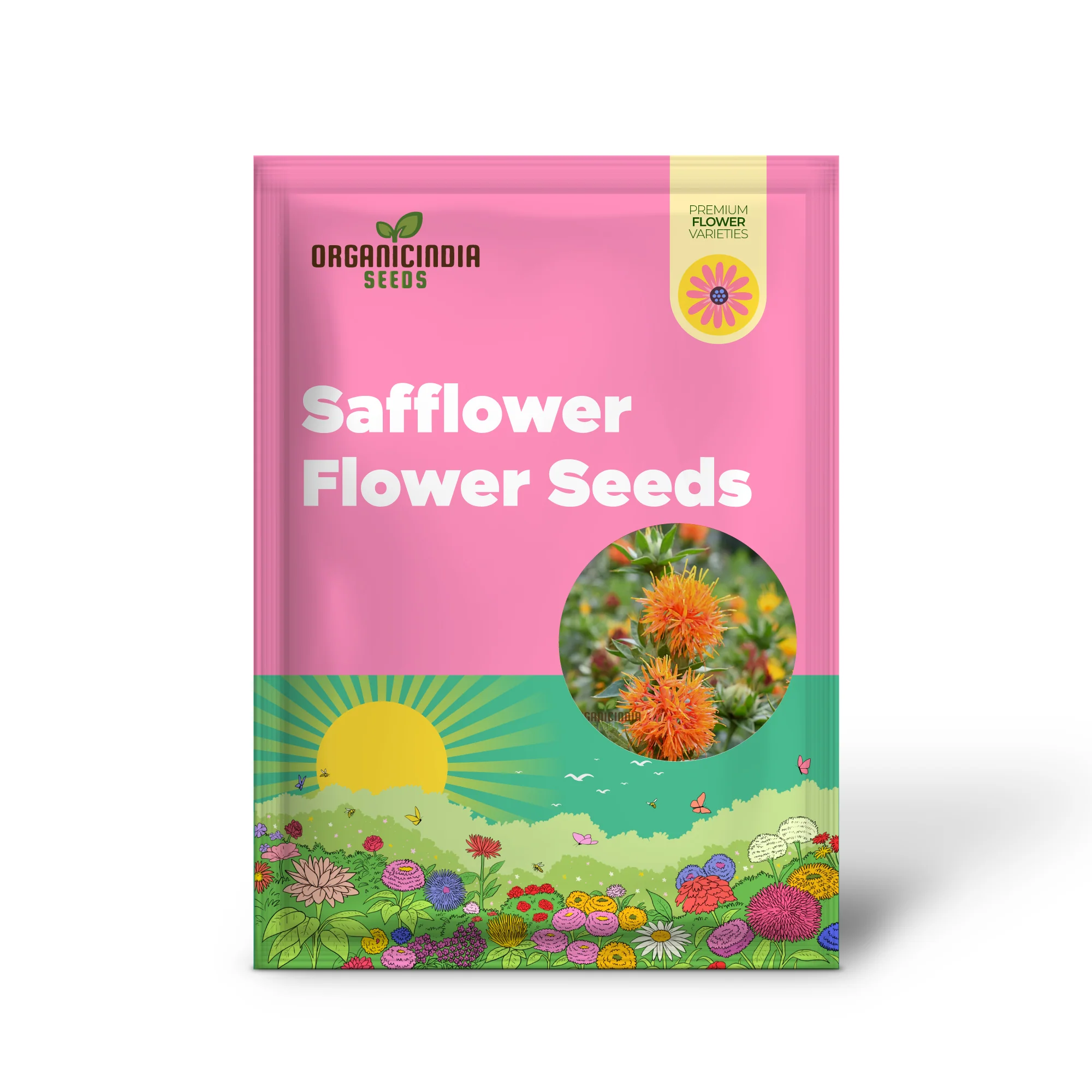 Lorenzo Trussoni Heirloom Safflower Flower Seeds, Cultivate Timeless Beauty in Your Garden with Expert Planting and Gardening - Image 2