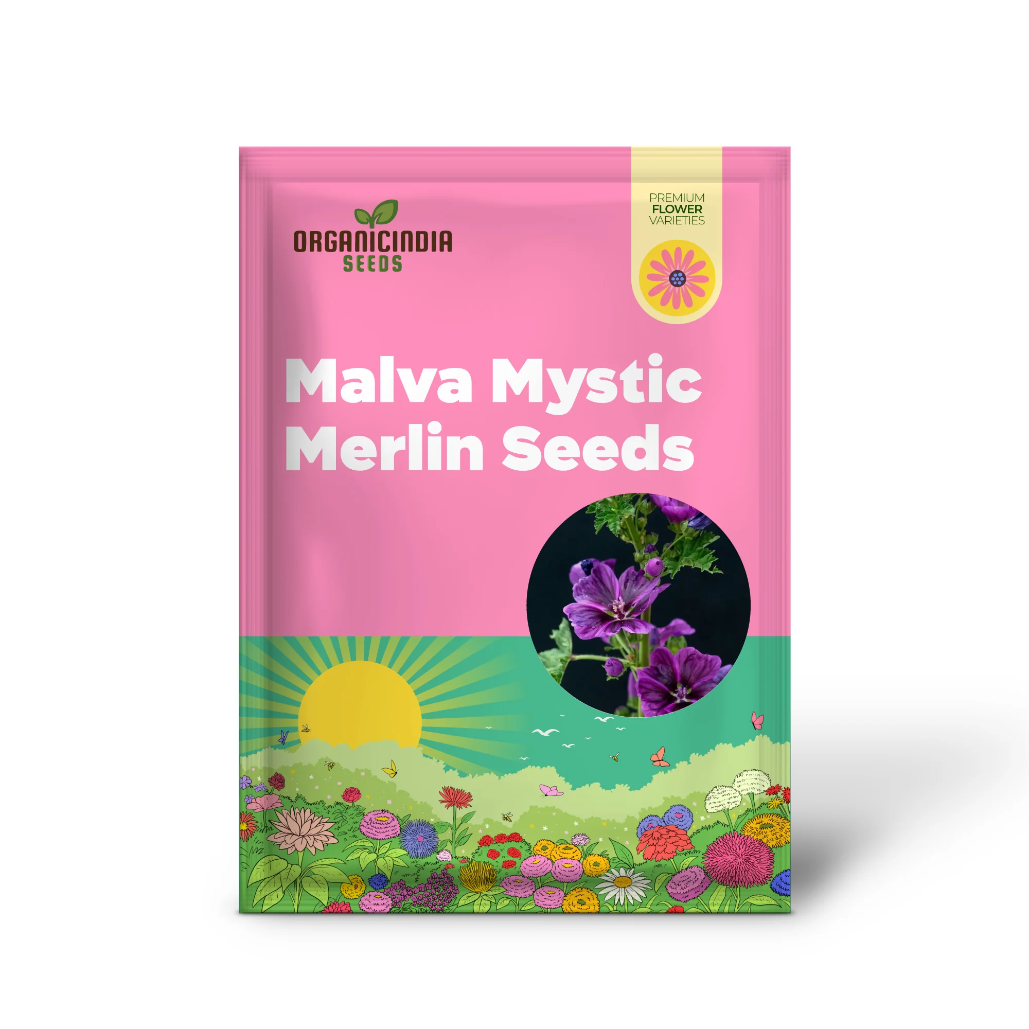 Malva Mystic Merlin Flower Seeds for Planting: Enhance Your Garden with Premium Quality Seeds for Successful Gardening - Image 2