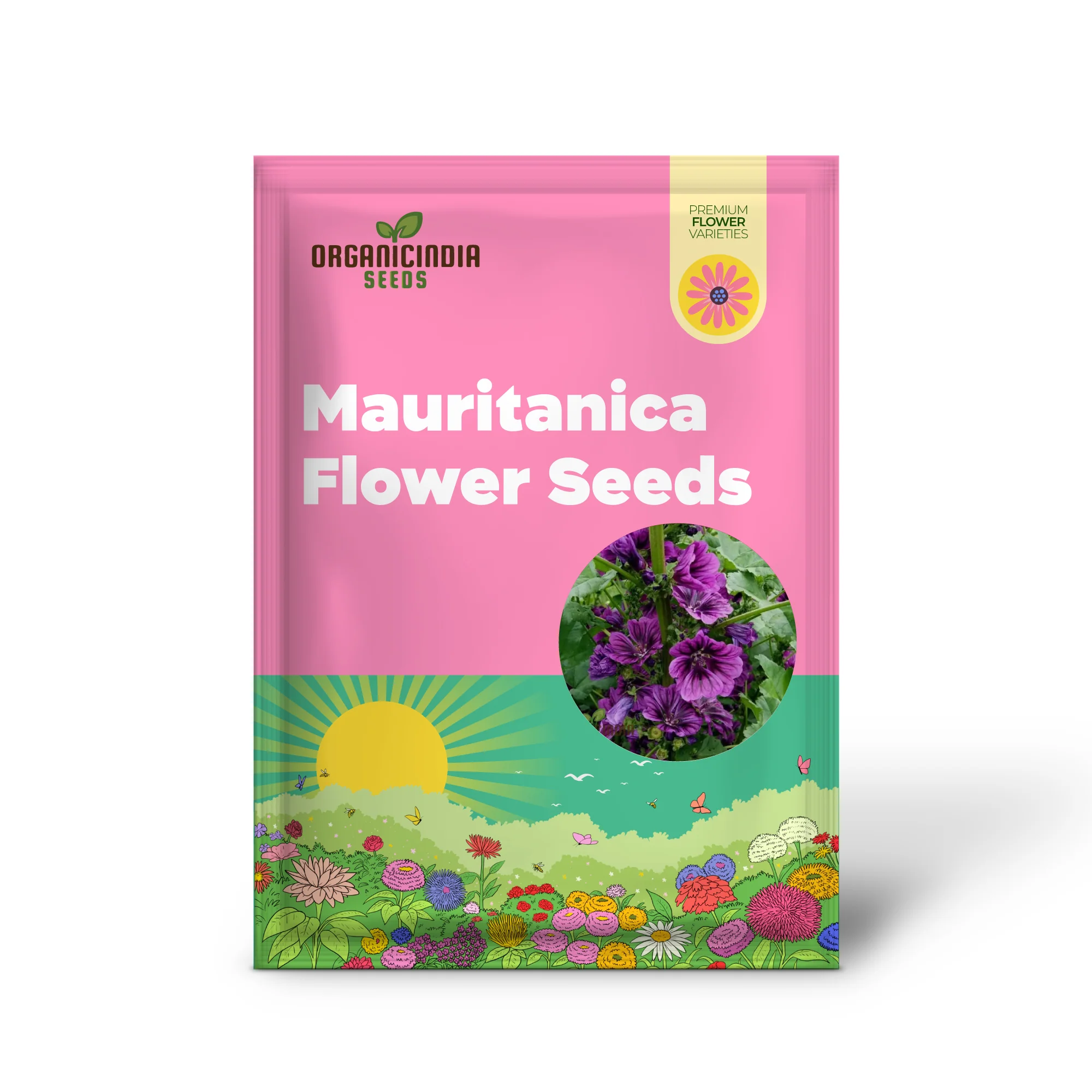 Malva Sylvestris mauritanica Flower Seeds, Enhance Your Garden with Exquisite Blooms, Premium Seeds for Gardening - Image 2