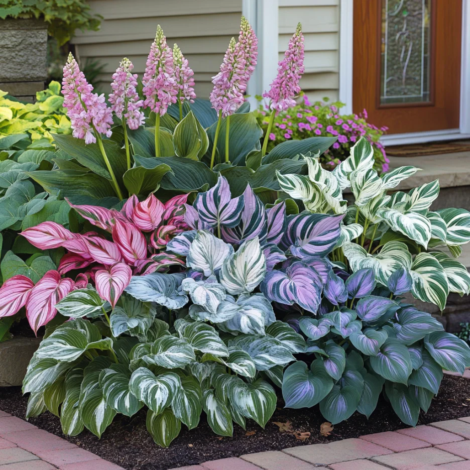 Mix Hosta Plantaginea Seeds, Fragrant Fire and Ice Shade Garden Lace - Image 3