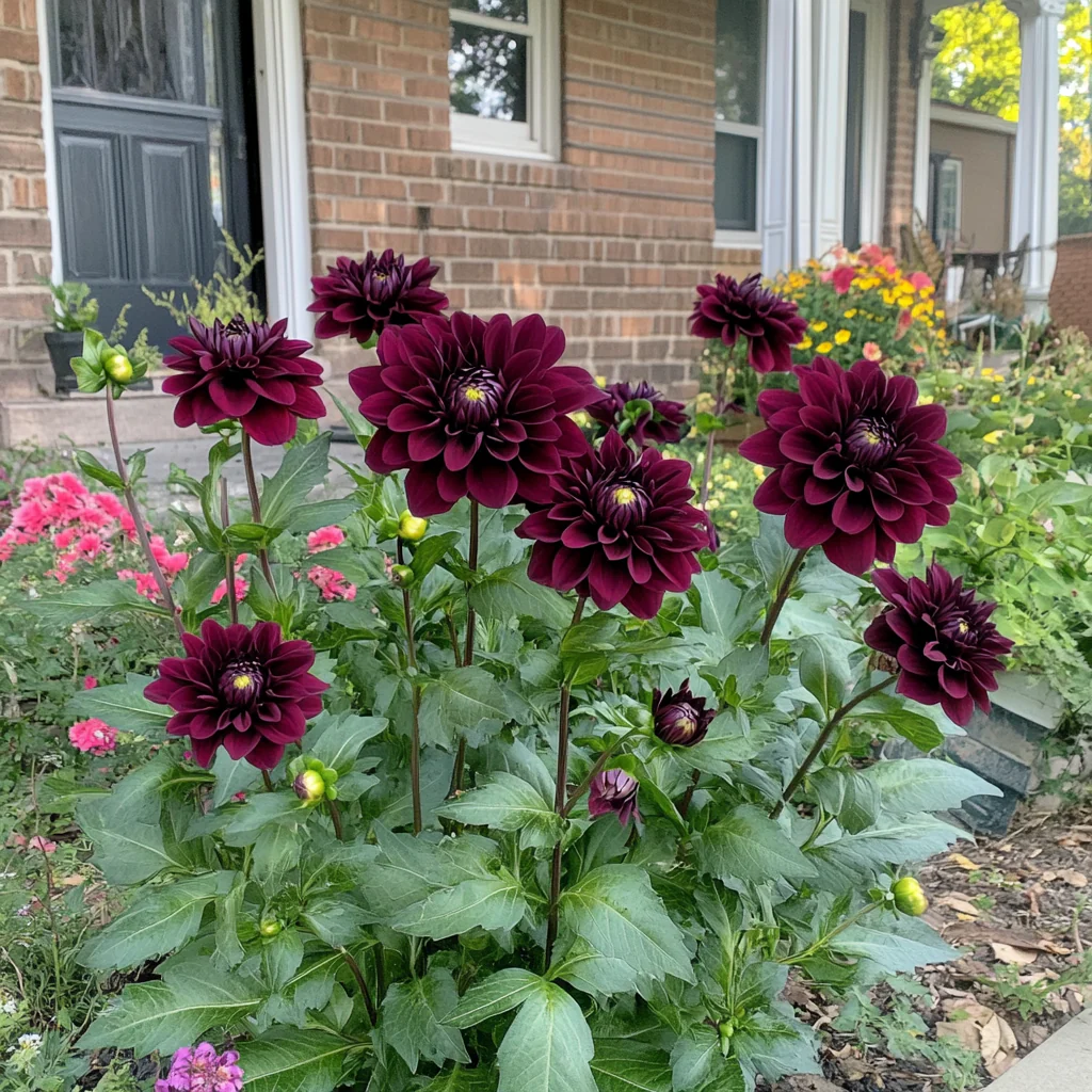Mixed Burgundy and Black Dahlia Flower Seeds - Image 4