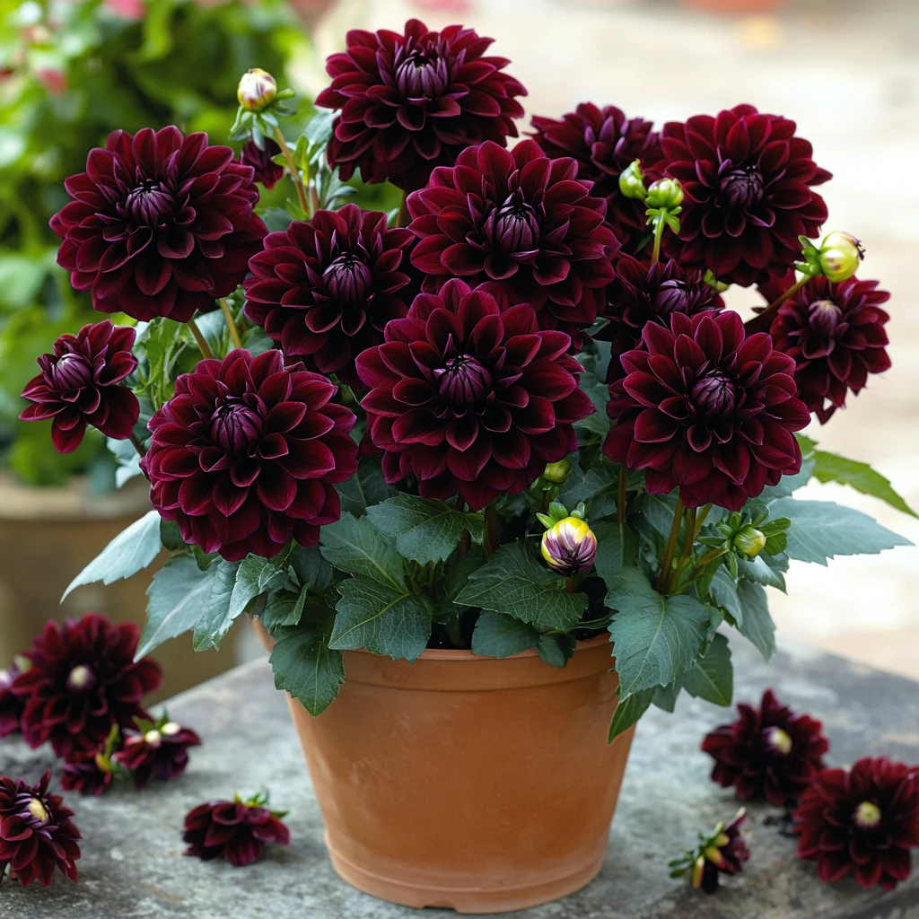Mixed Burgundy and Black Dahlia Flower Seeds - Image 5