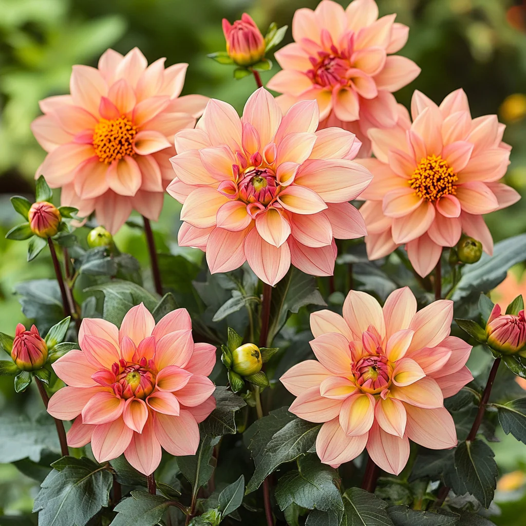 Mixed Coral and Gold Dahlia Seeds – Vibrant Blooming Garden Variety - Image 3