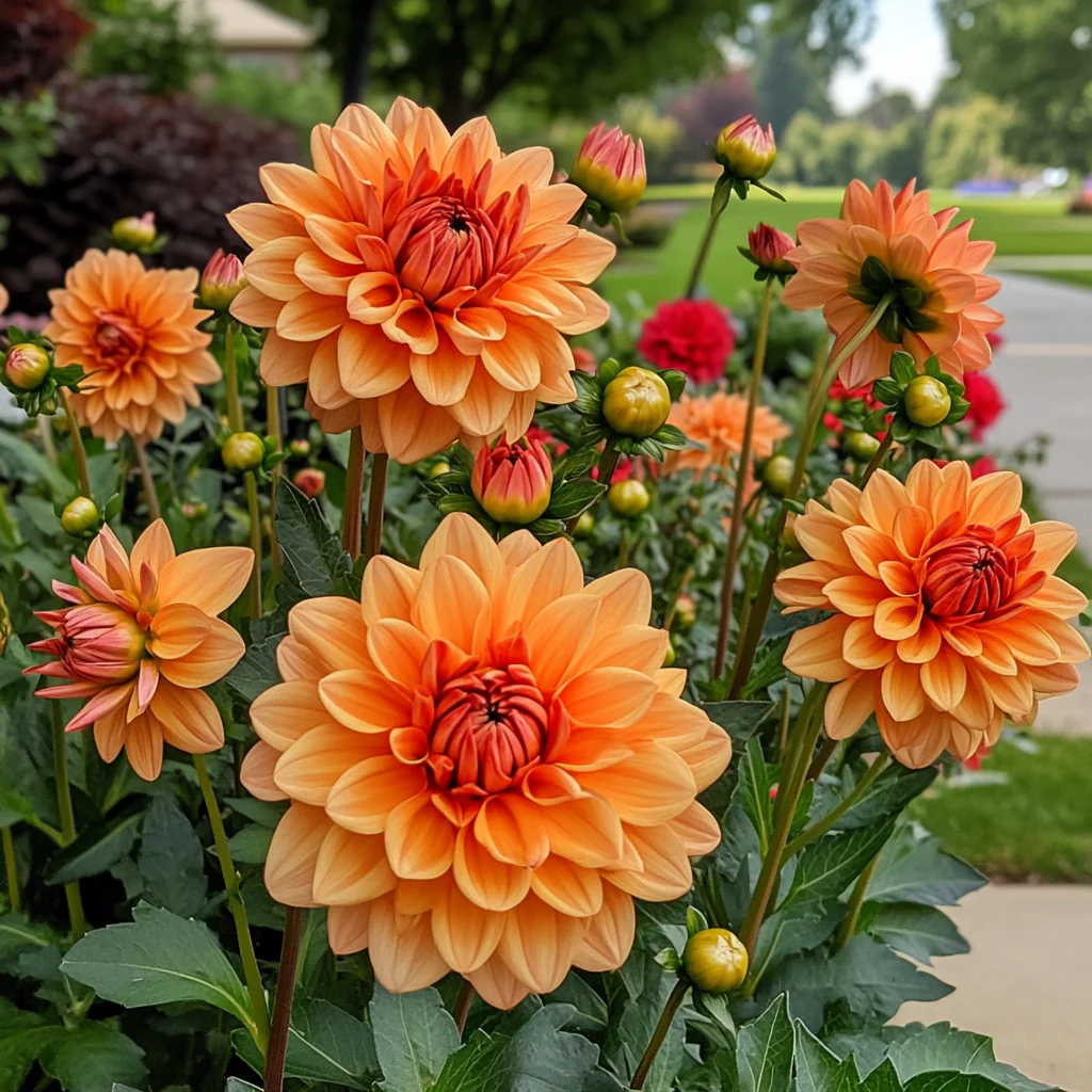 Mixed Orange and Red Dahlia Flower Seeds - Image 2