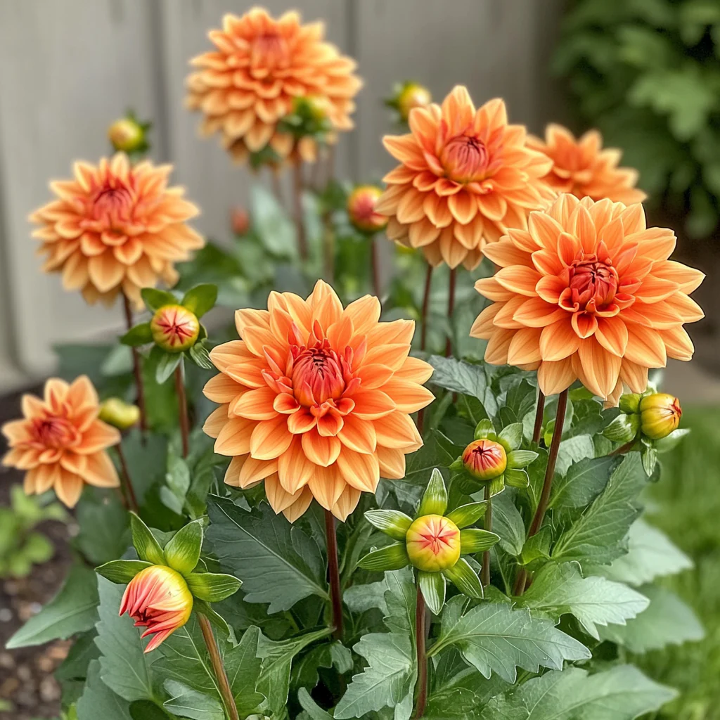 Mixed Orange and Red Dahlia Flower Seeds - Image 4