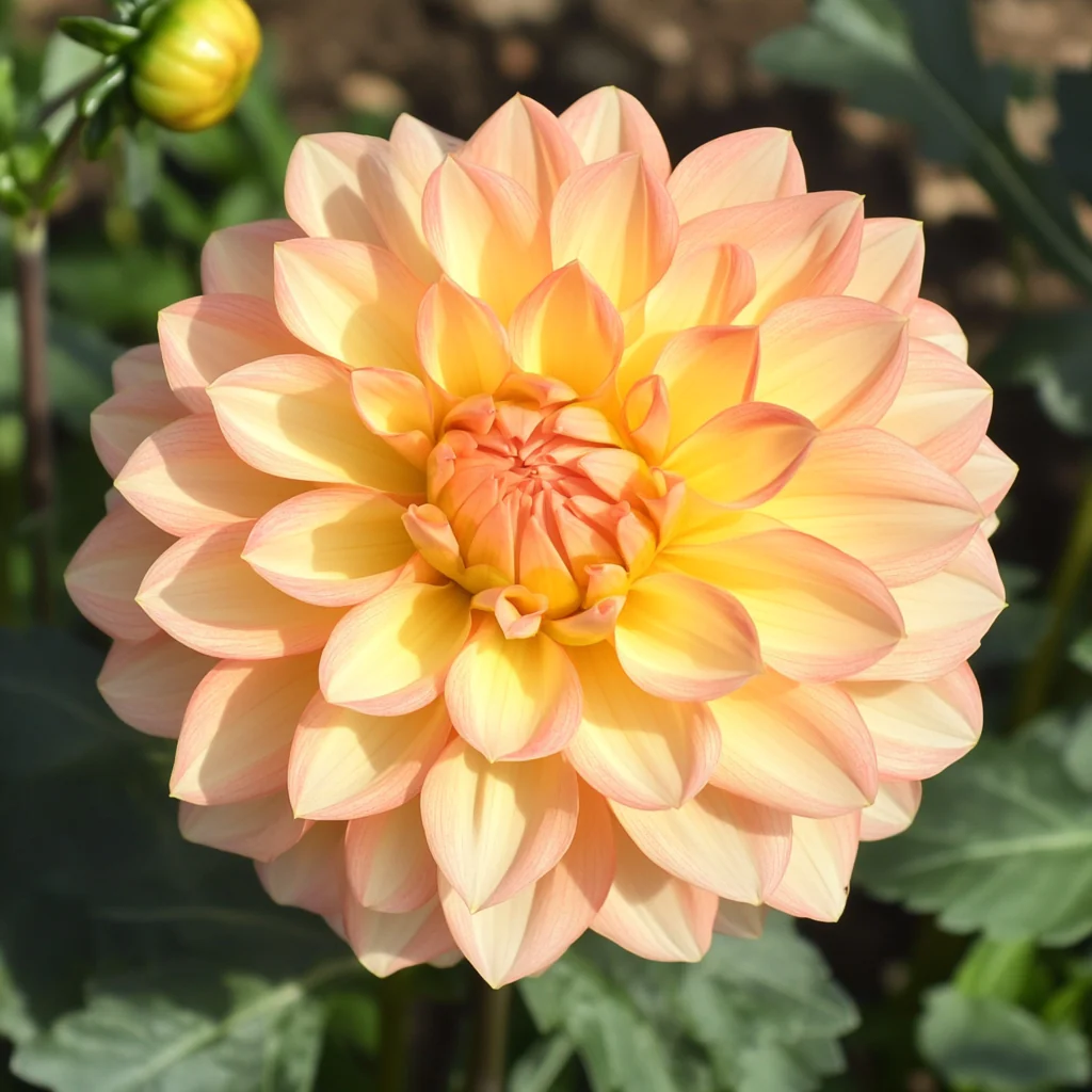 Mixed Peach and Yellow Dahlia Flower Seeds