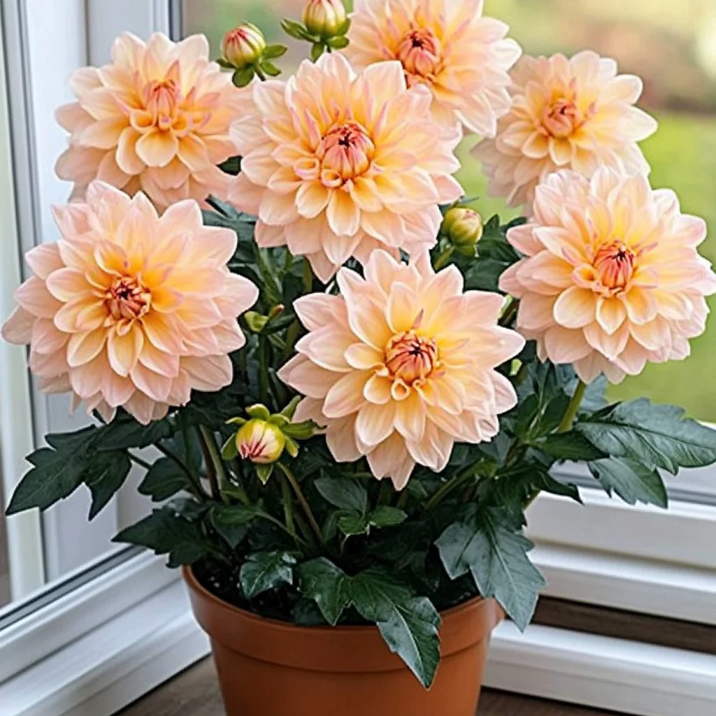 Mixed Peach and Yellow Dahlia Flower Seeds - Image 2