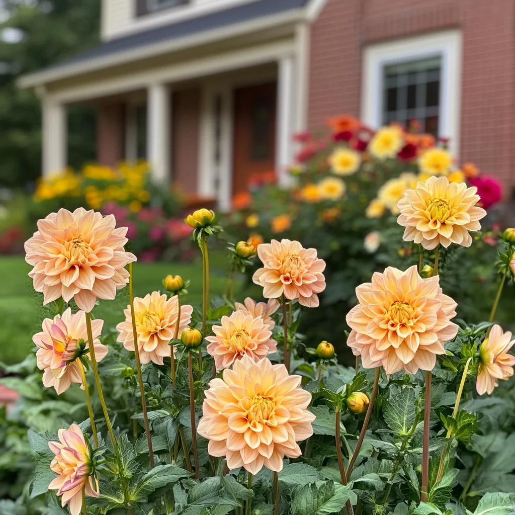 Mixed Peach and Yellow Dahlia Flower Seeds - Image 3