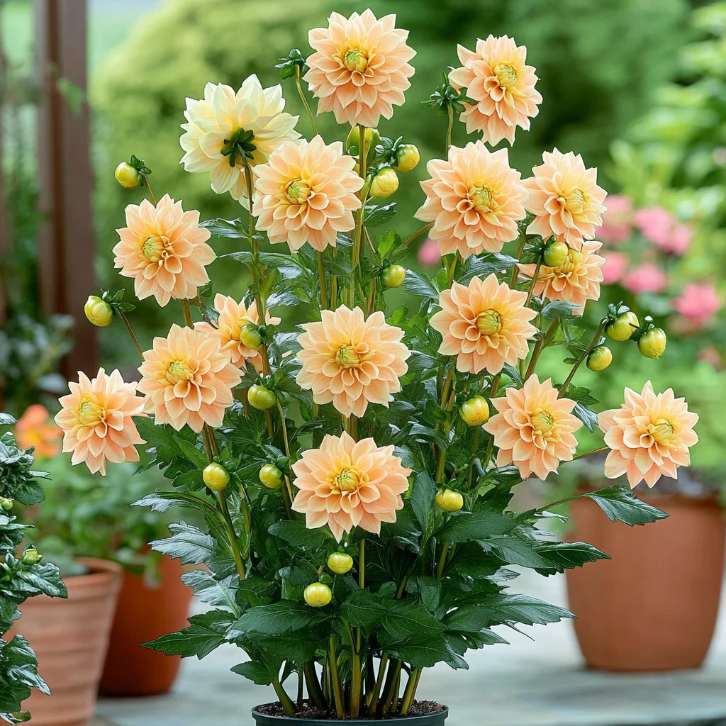 Mixed Peach and Yellow Dahlia Flower Seeds - Image 4