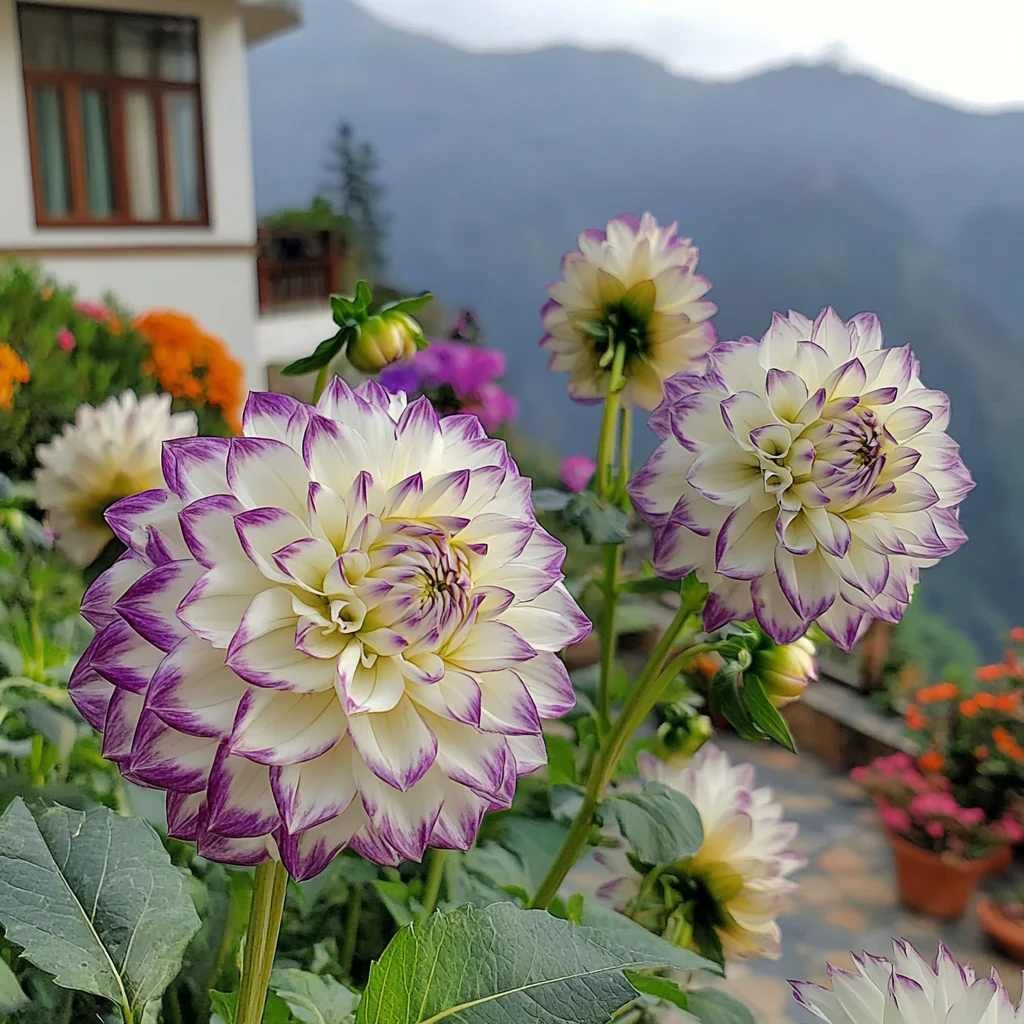 Mixed White and Purple Dahlia Flower Seeds - Image 3