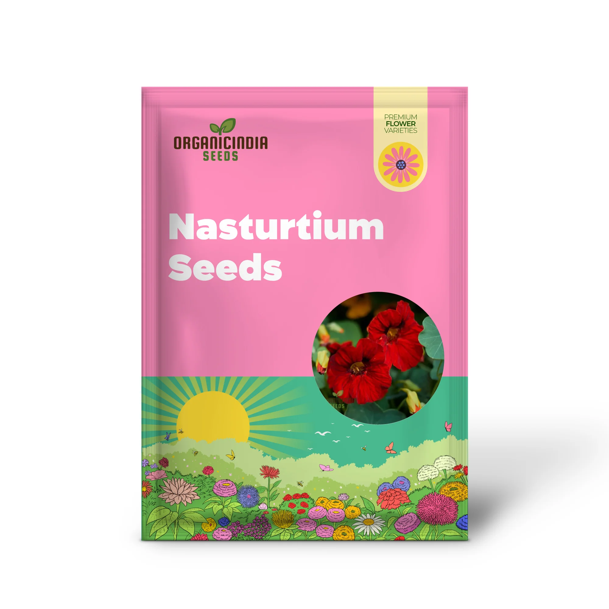 NASTURTIUM - EMPRESS OF INDIA Seeds for Planting, Premium Gardening Seeds for Vibrant Blooms - Image 2