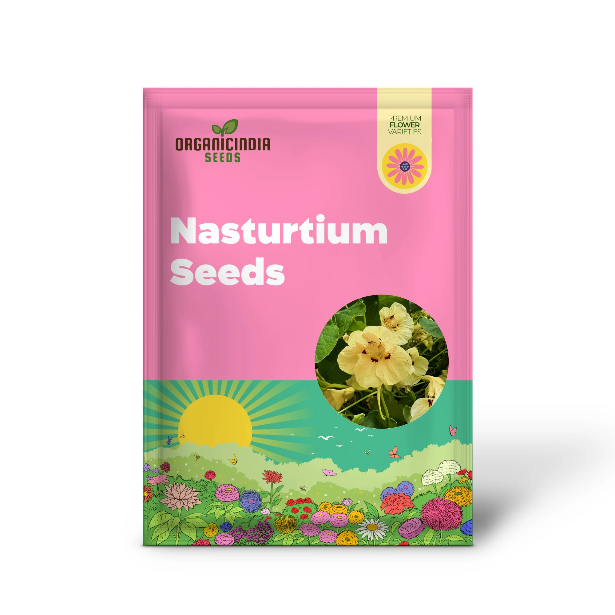 Nasturtium 'Peach Melba' Seeds For Planting: Vibrant Garden Blooms for Your Summer Sanctuary - Image 2