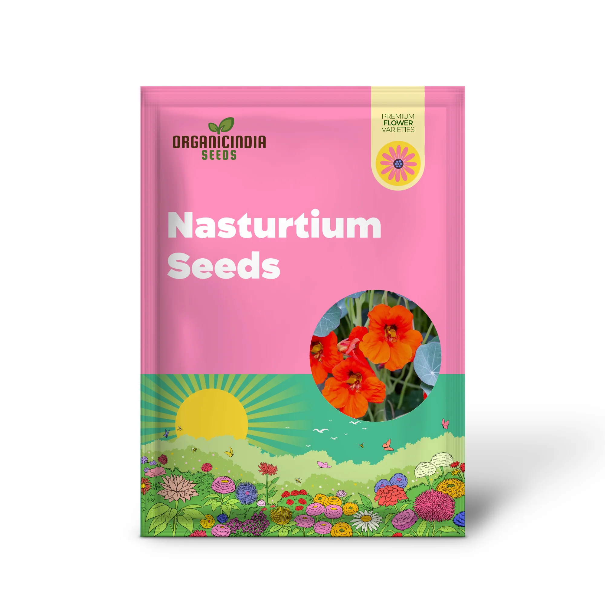 Nasturtium Seeds - Blue Pepe | Hardy Annual Flowers for Garden Planting | Edible Flowers, Easy to Grow - Image 2