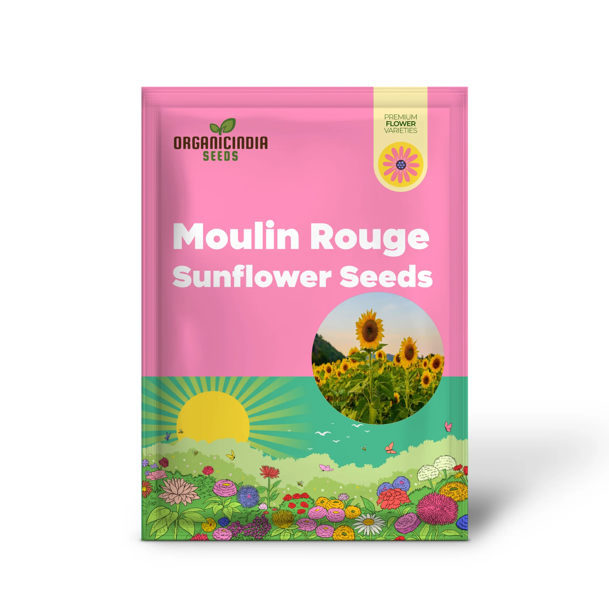 Moulin Rouge Sunflower Seeds, Exquisite Deep Red Blooms with Stunning Garden - Image 2