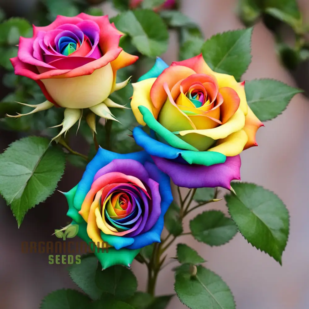 Rainbow Rose Flower Seeds, Grow Your Own Colorful Garden, Rose Flower for Gardening - Image 3