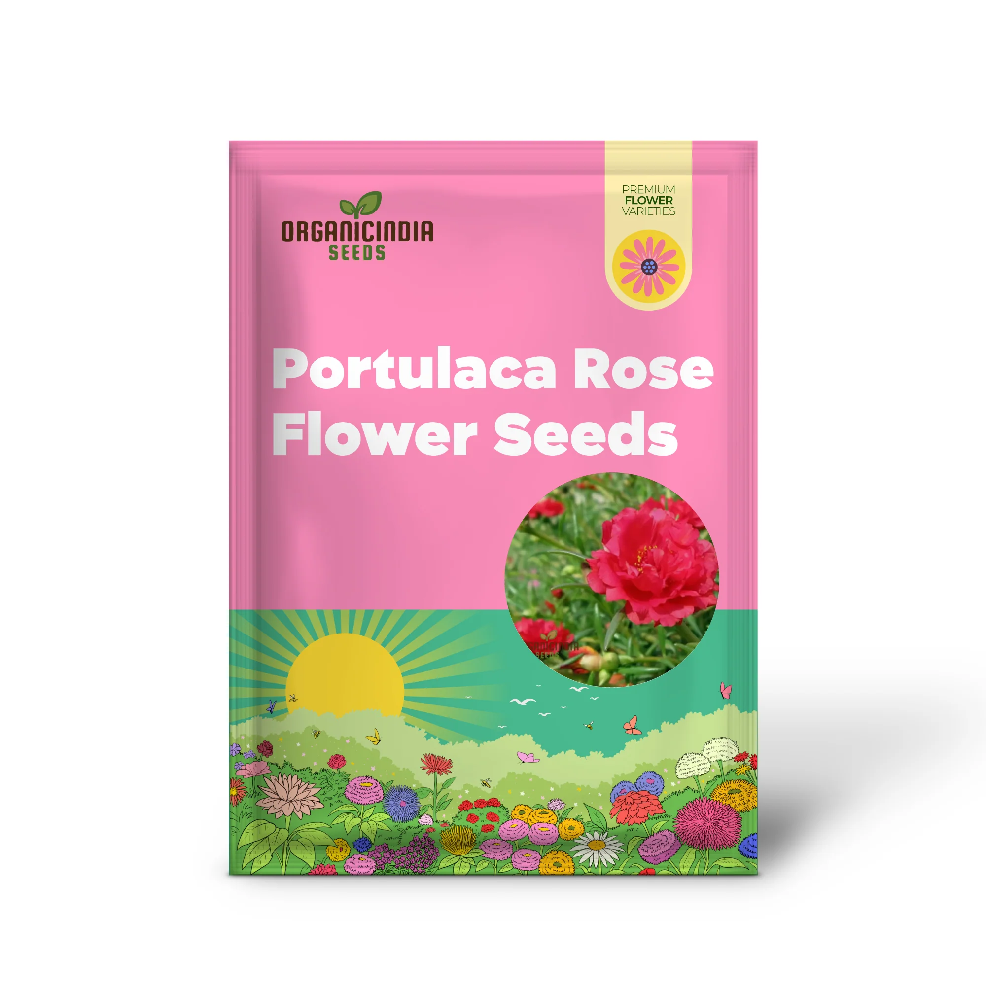 Pink Portulaca Rose Flower Seeds Elevate Your Gardening with Gorgeous, Resilient Blooms - Image 2