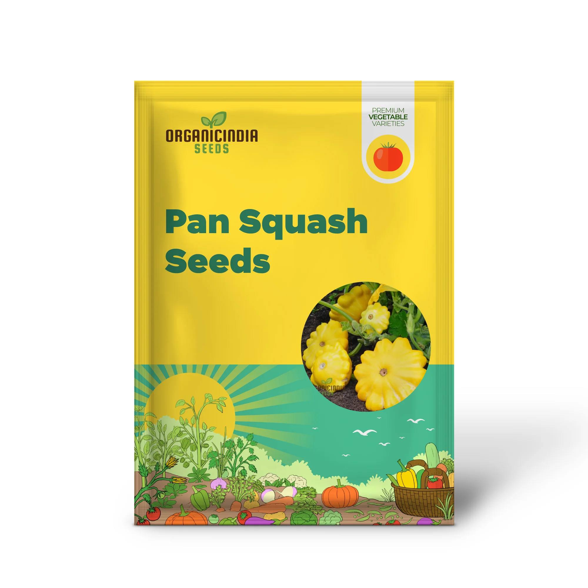 Organic Early Yellow Bush Scallop Patty Pan Squash vegetable Seeds, Fast-growing, Nutritious Summer Squash for Your Garden - Image 2